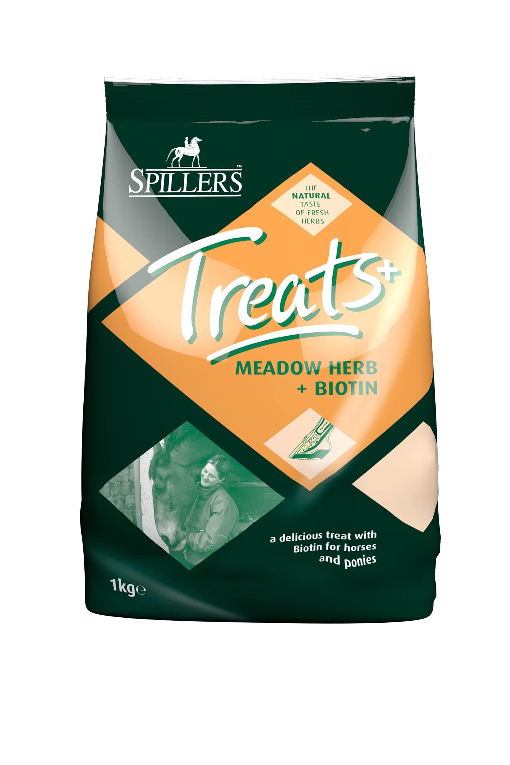 Meadow Herb & Biotin Horse Treats 1kg - Delicious Treat to Reward Horses and Ponies - Fresh Herbal Flavoured with Added Biotin for Hoof Health