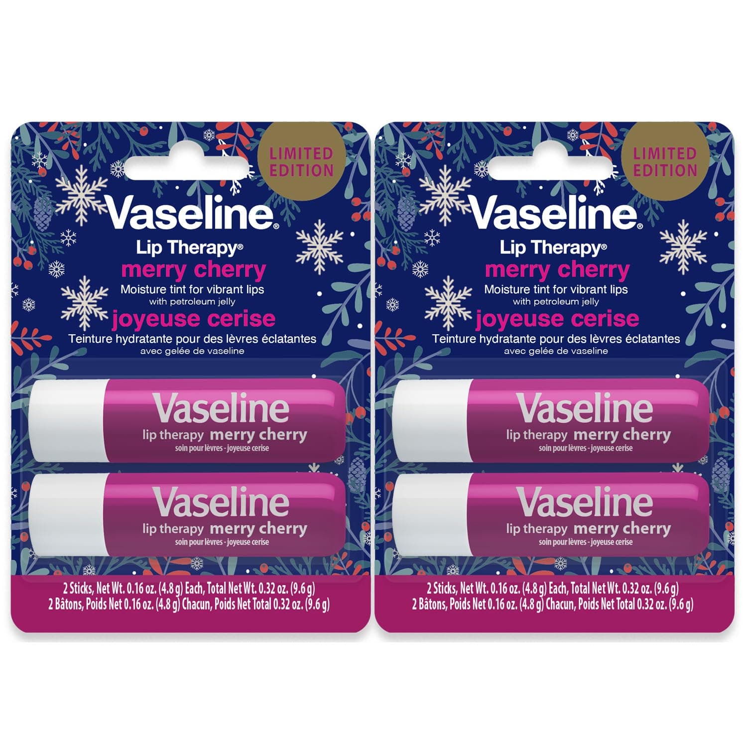 Lip Therapy Stick Twin Pack – Merry Cherry Holiday Limited Edition (2-Pack)