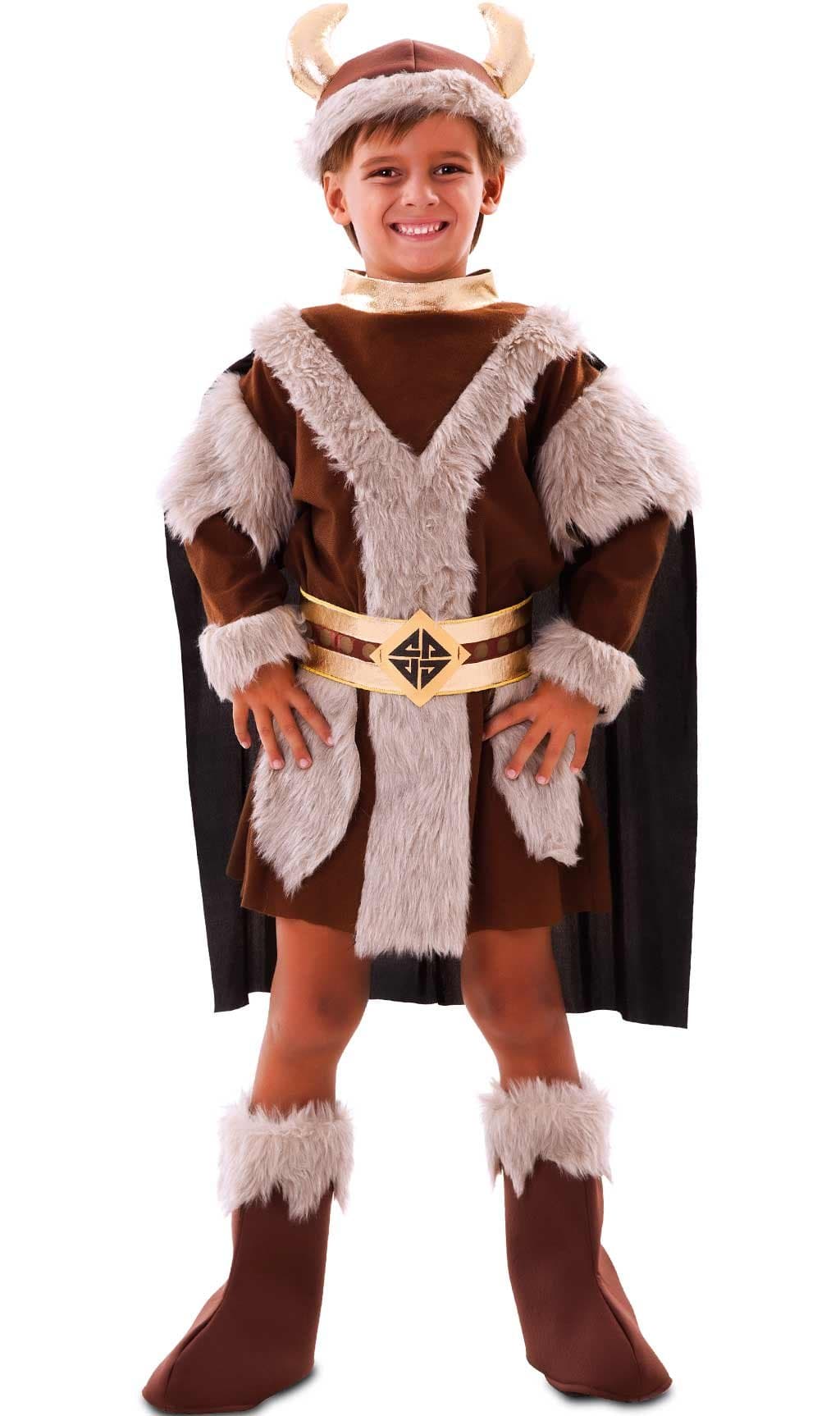 EUROCARNAVALES Viking Costume Brown Boy – Brown – 10 to 12 Years (139-155 cm)