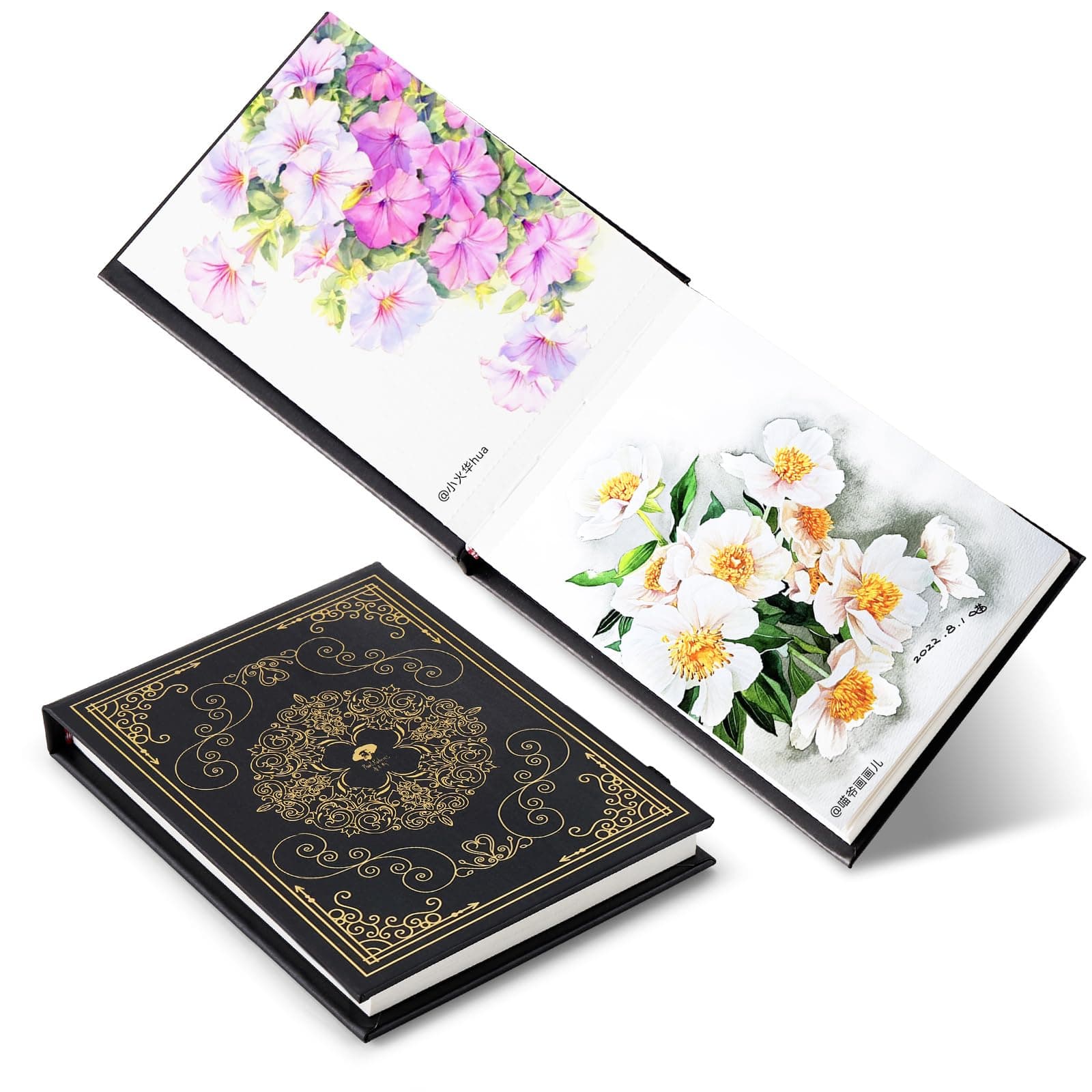 Paul Rubens Watercolour Paper, Cold Press Watercolour Journal,50% Cotton 140 lb/300gsm 20 Sheets 5.2’’ x 3.8’’ Travel Watercolour Sketchbook for Beginners and Artists