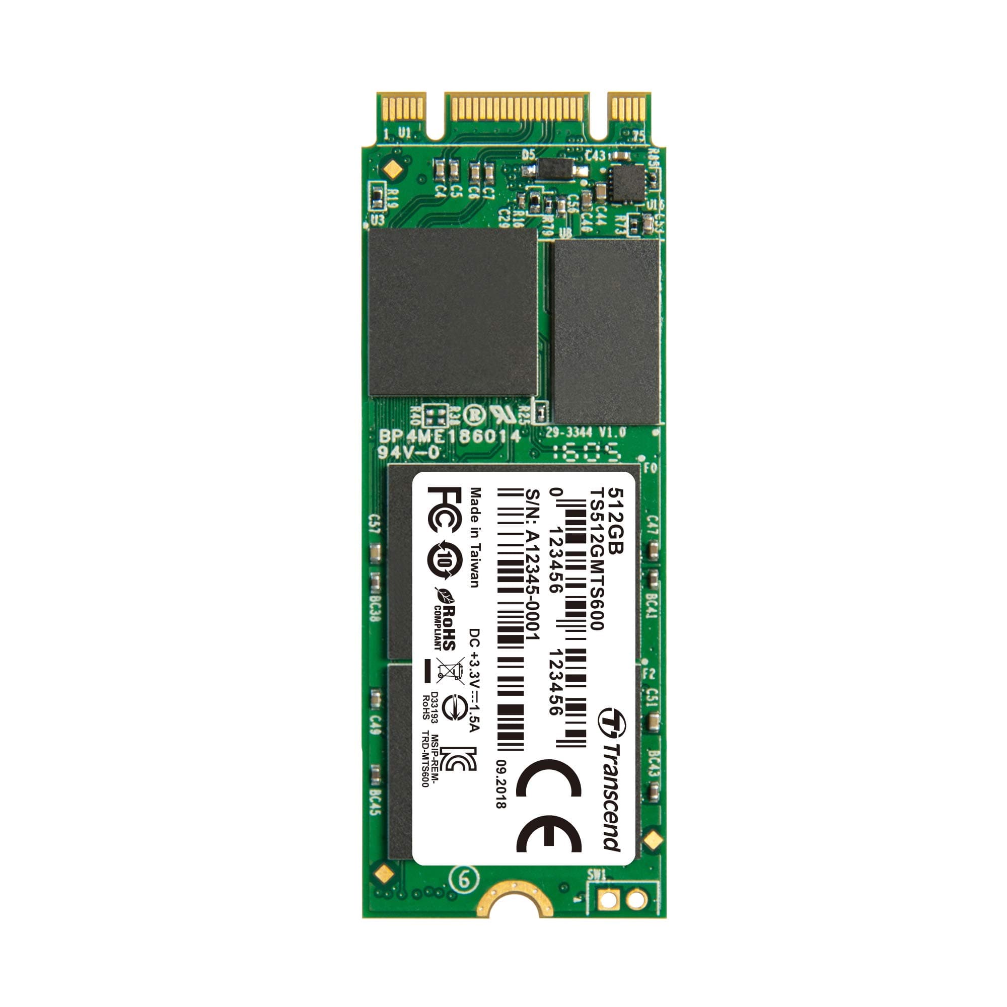 Transcend 512 GB SATA III MTS600 60 mm M.2 SSD (TS512GMTS600)