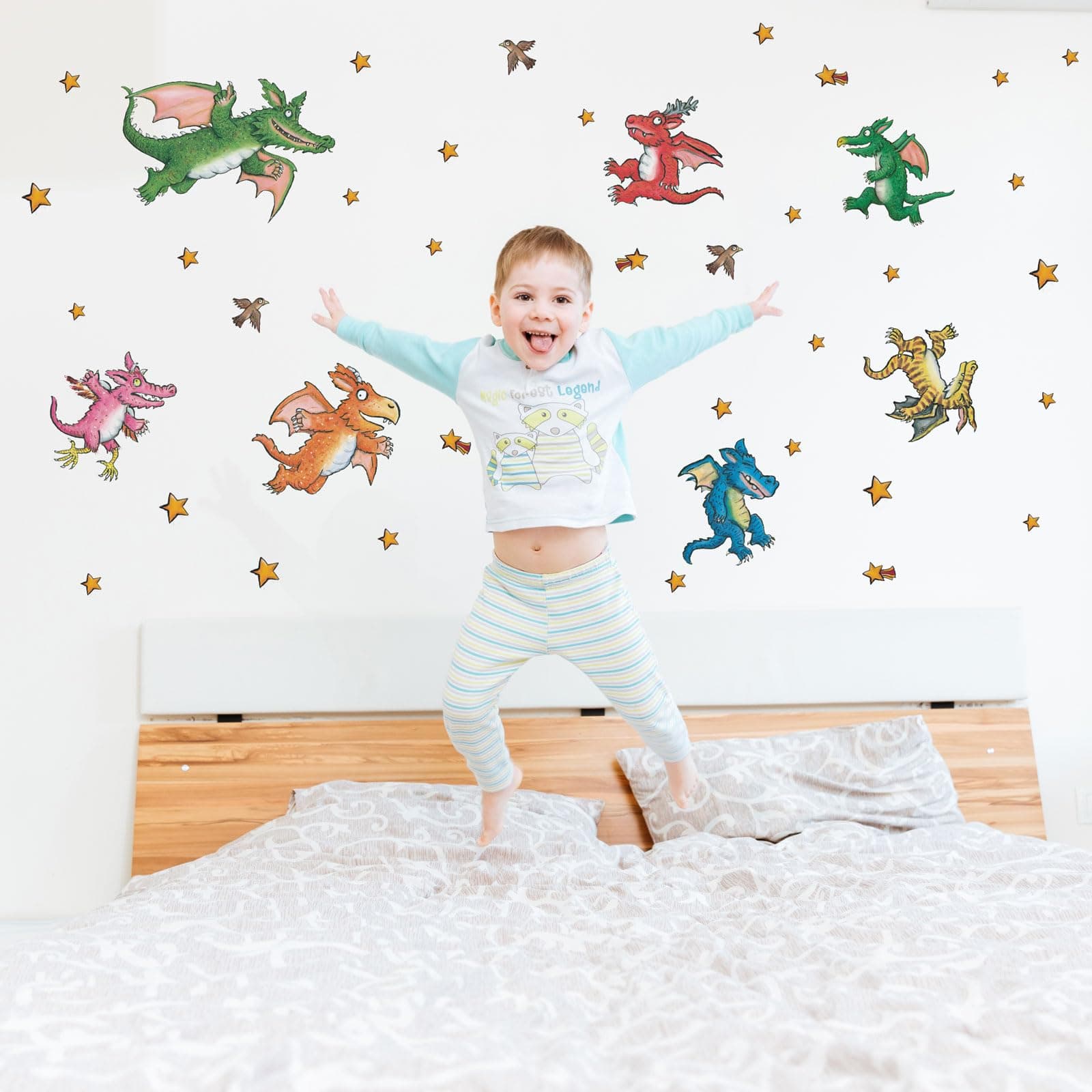 Stickerscape Zog and Dragons Wall Stickers - Dragons Wall Decor, Easy to Apply, Cleanly Removable