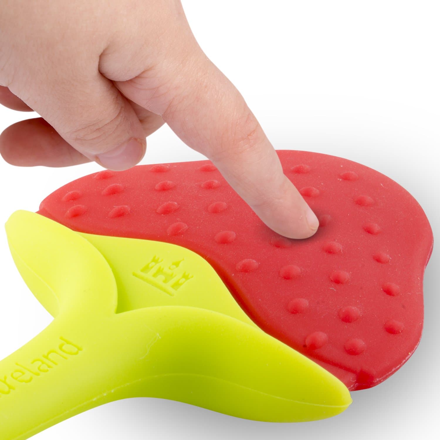 Nurtureland Teething Toys for Best Baby Teether Massage. Molar Teeth Soother with Soft Sensory BPA Free Natural Silicone Teethers Toy for Babies - Make Your Happy Infant Smile Easy Now!