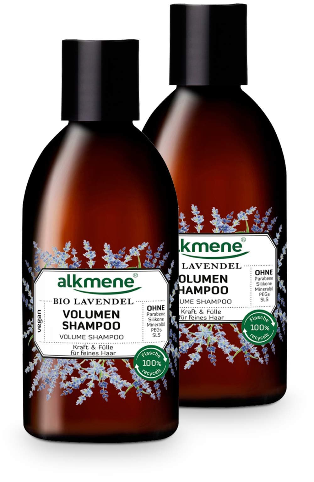 AlkmeneVolume Shampoo with Organic Lavender for Fine and Flat Hair 250 ml Pack of 2 (2 x 250 ml)