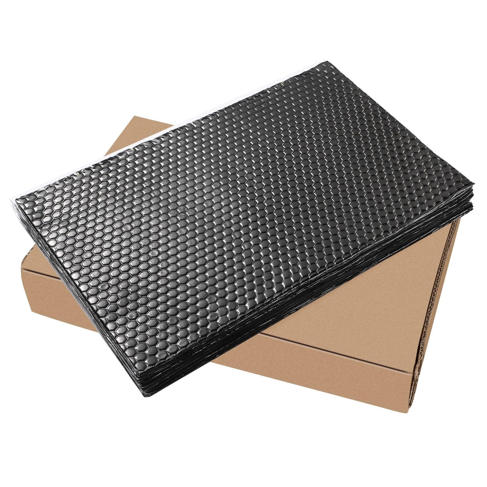 Putentfun Hex Sound Deadening Mat, 20 Sheets, 80 mil (2 mm), 20 sq.ft (1.8sq.m), Butyl Sound Deadener Mat, Car & Van Sound Proofing, Vibration Damping