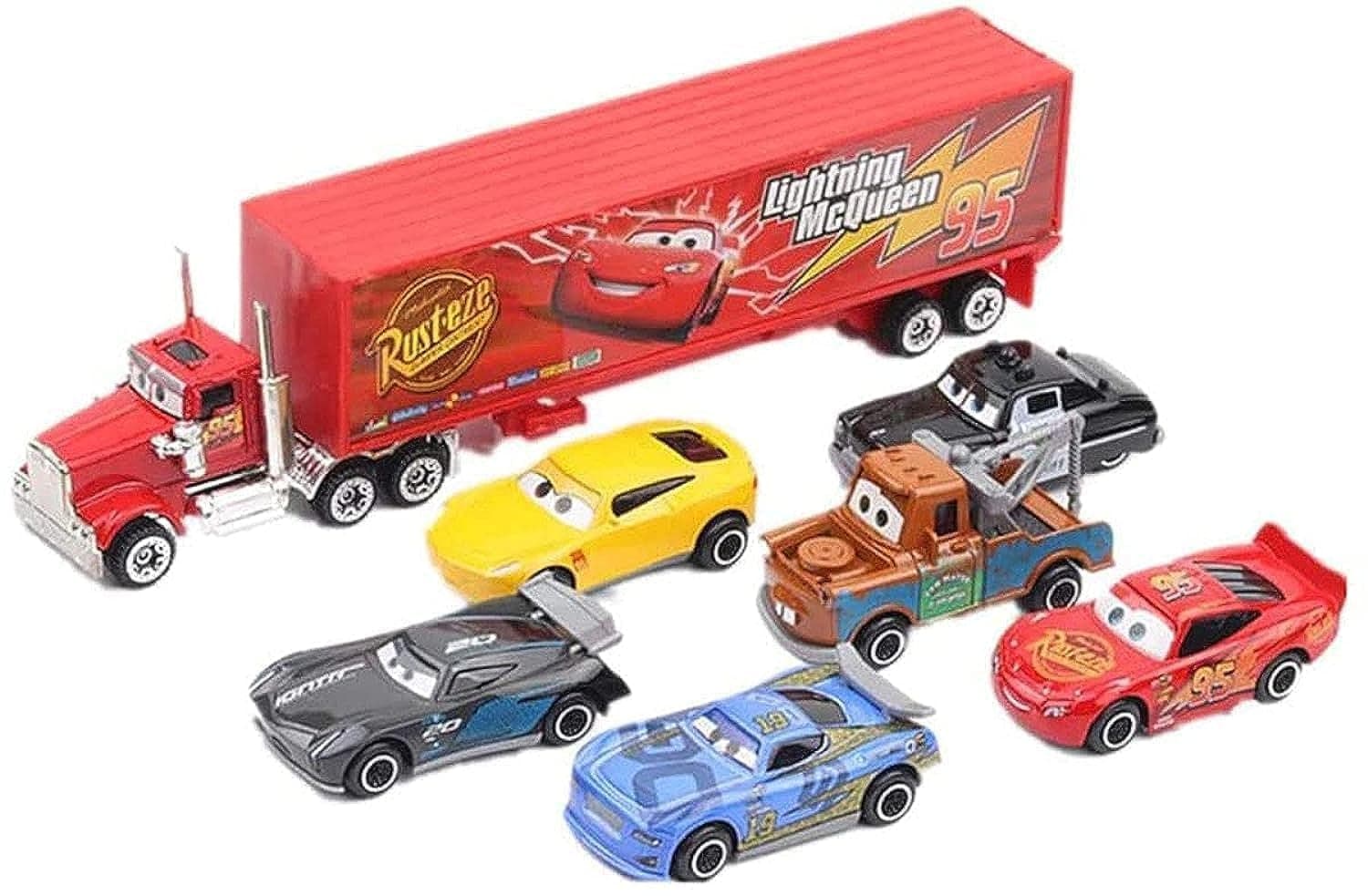 Mumoo Bear 7 Pieces Cars Toy Set Deluxe Cars Toy Set Gift For Kids Birthday Gift Idea