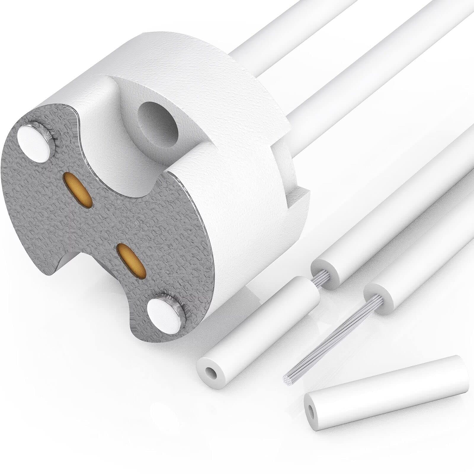 10 Pack G4 Light Socket, MR16 Socket, LED Halogen Lamp Ceramic Wire Connector Base Socket Adapter G4 MR16 MR11 GU5.3 GU6.35 Socket (Pack of 10)