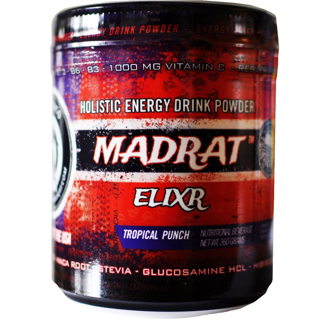 MadRat Bevco Holistic Energy Drink Powder, Tropical Punch, 360 Gram