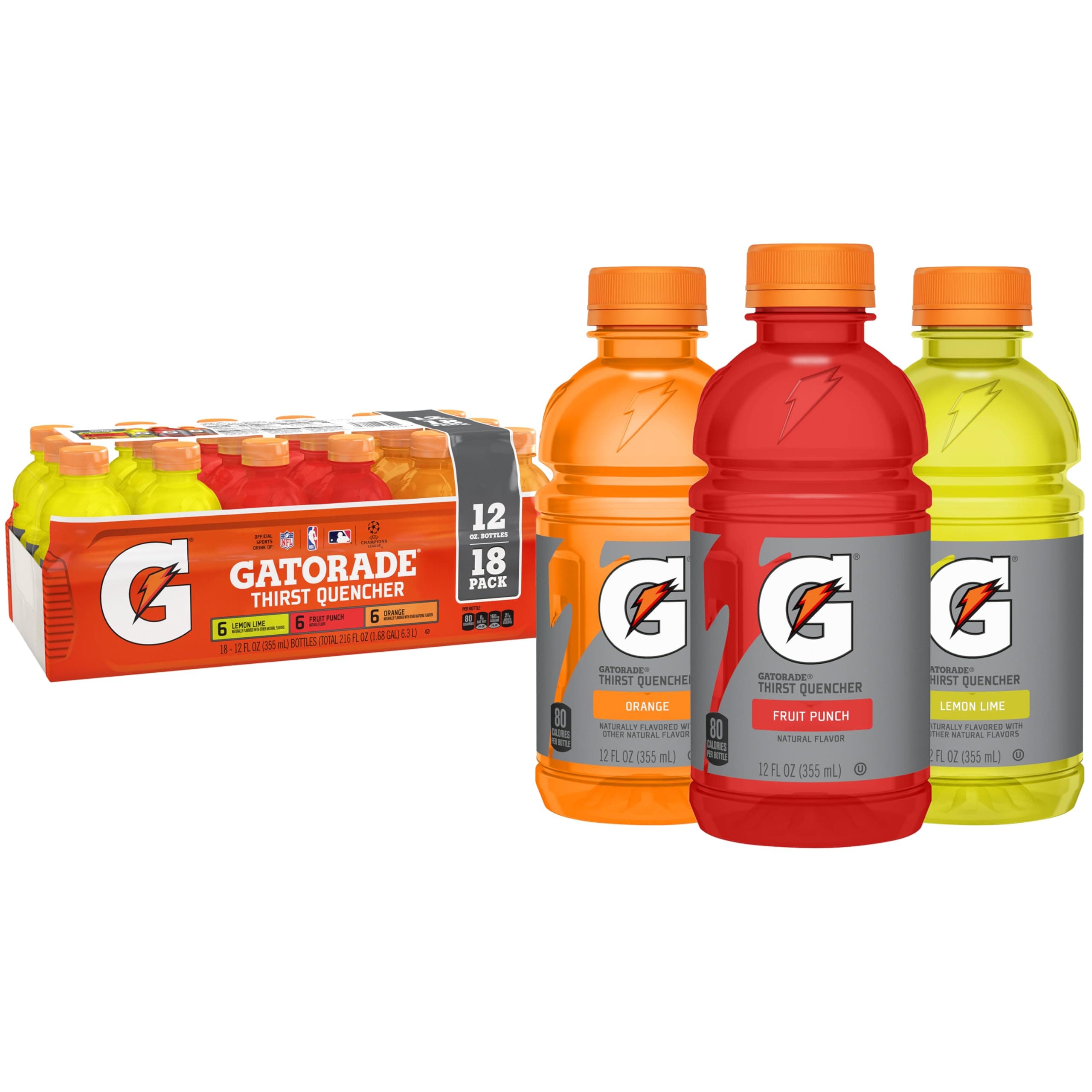 - Gatorade Thirst Quencher Sports Drink, Variety Pack, 12 Fl Oz (Pack of 18)