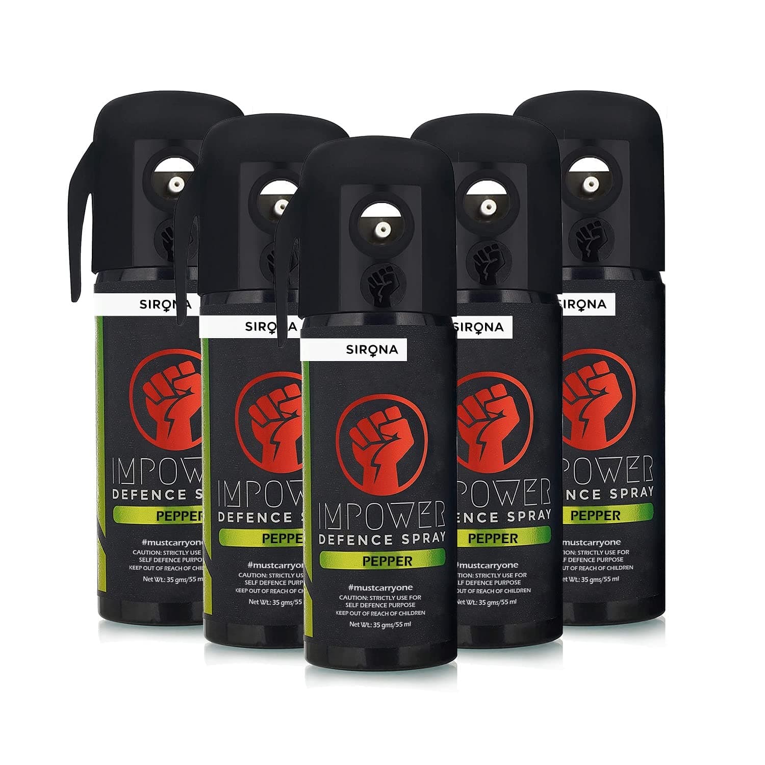 Self Defence Pepper Spray for Woman Safety - 55 ML (Pack of 5)