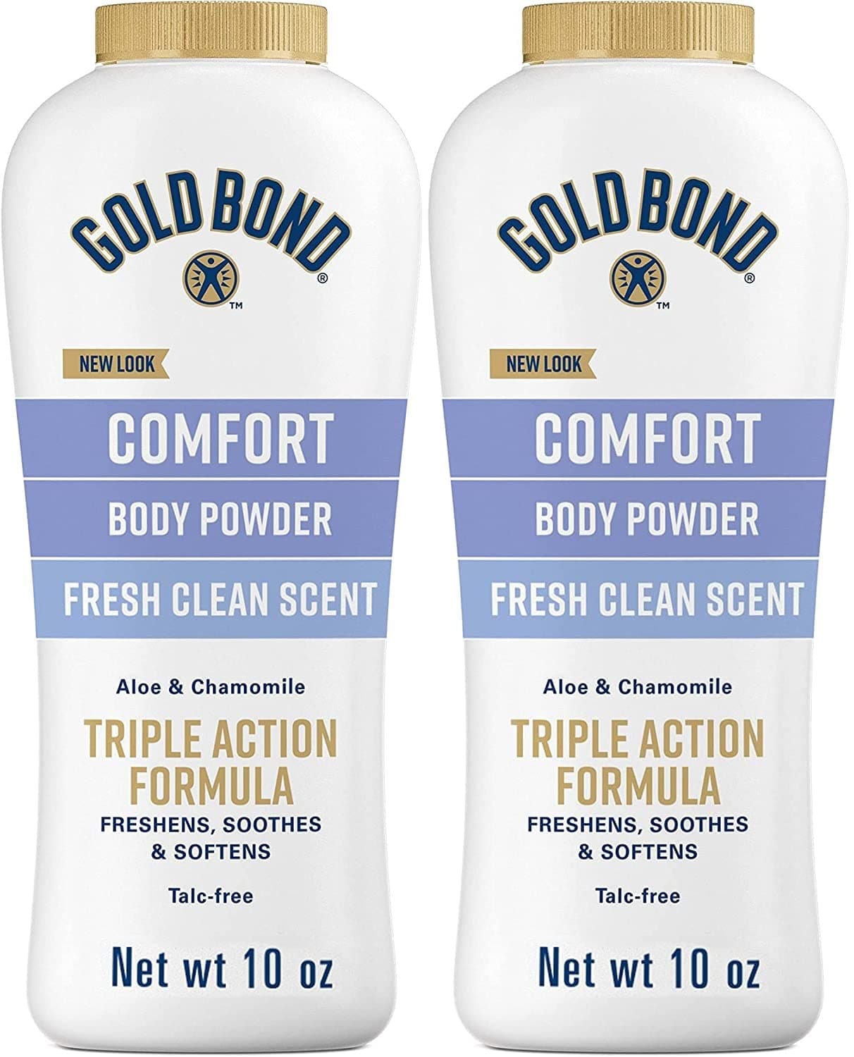 Gold Bond Ultimate Comfort Body Powder 10 oz. (Pack of 2), Talc-Free Formula with Aloe & Chamomile