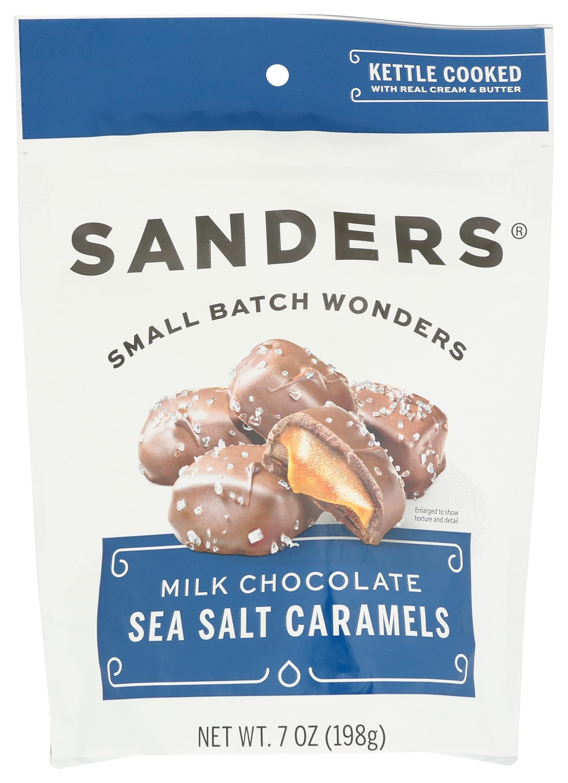 Fine Chocolate Milk Chocolate Sea Salt Caramel Pouch - 7 Ounce