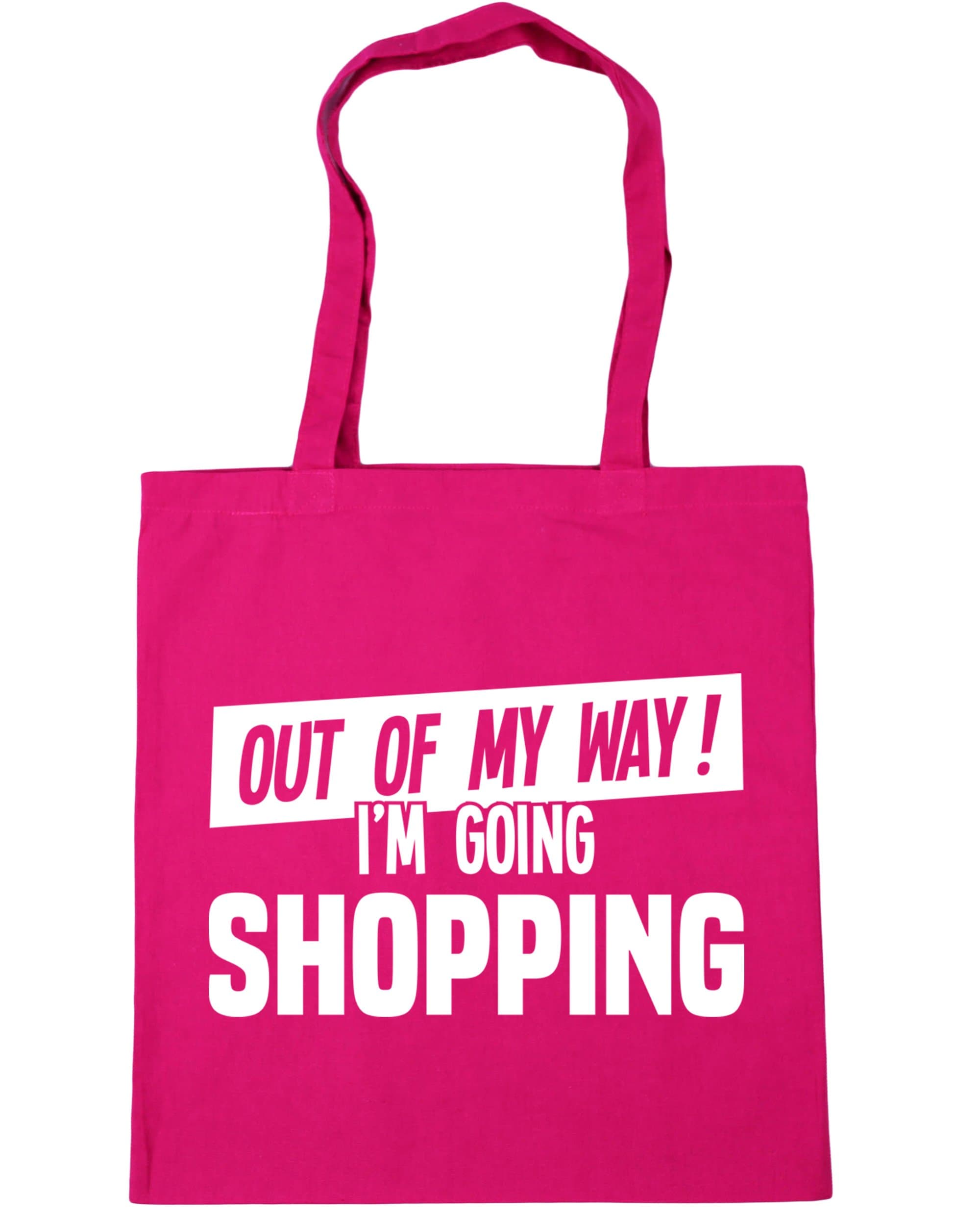 Hippowarehouse Out of My Way I'm Going Shopping Tote Shopping Gym Beach Bag 42cm x38cm, 10 litres