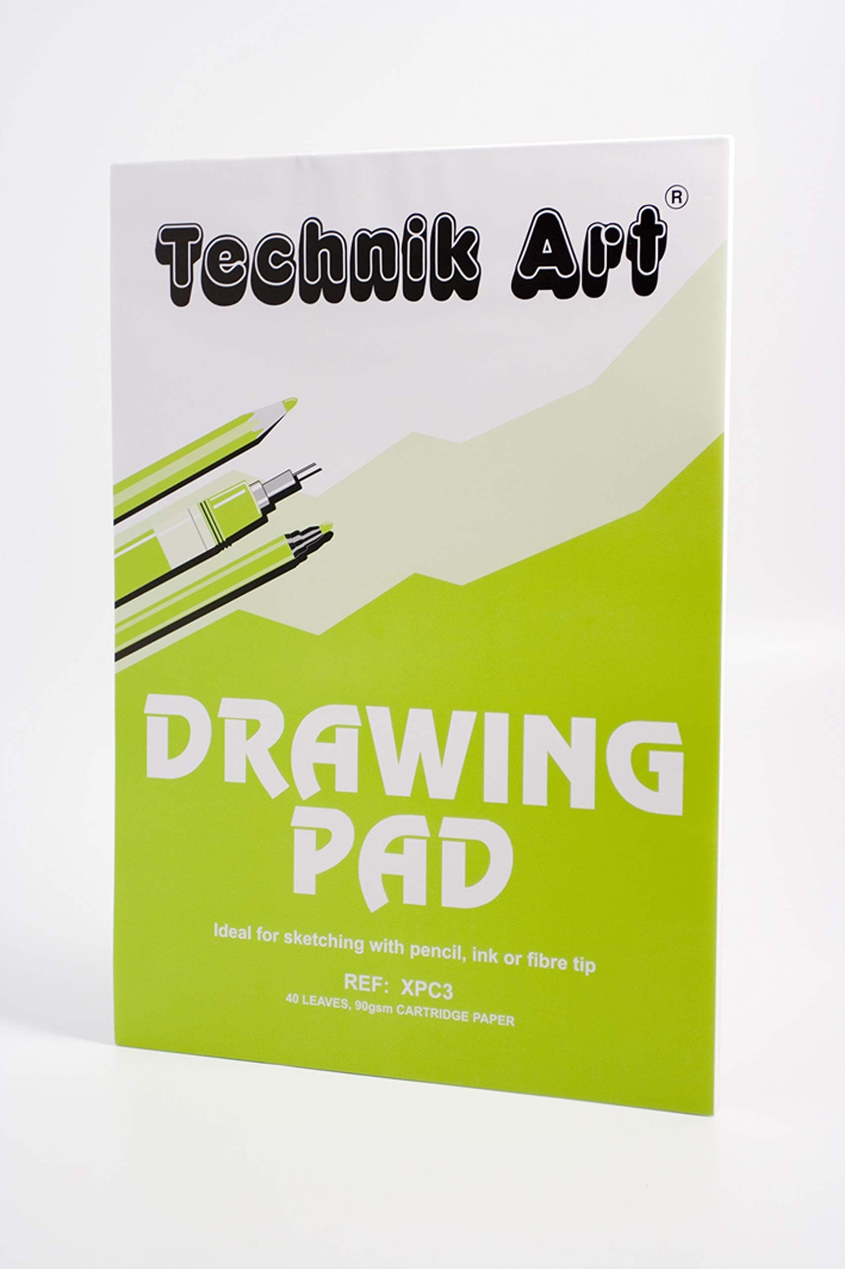 Clairefontaine - Ref XPC3Z - Technik Art - Drawing Pad, A3, 90gsm Blank Cartridge Paper, 40 Sheets Per Pad - Ideal for Sketching with Pens, Pencils or Fibre Tips