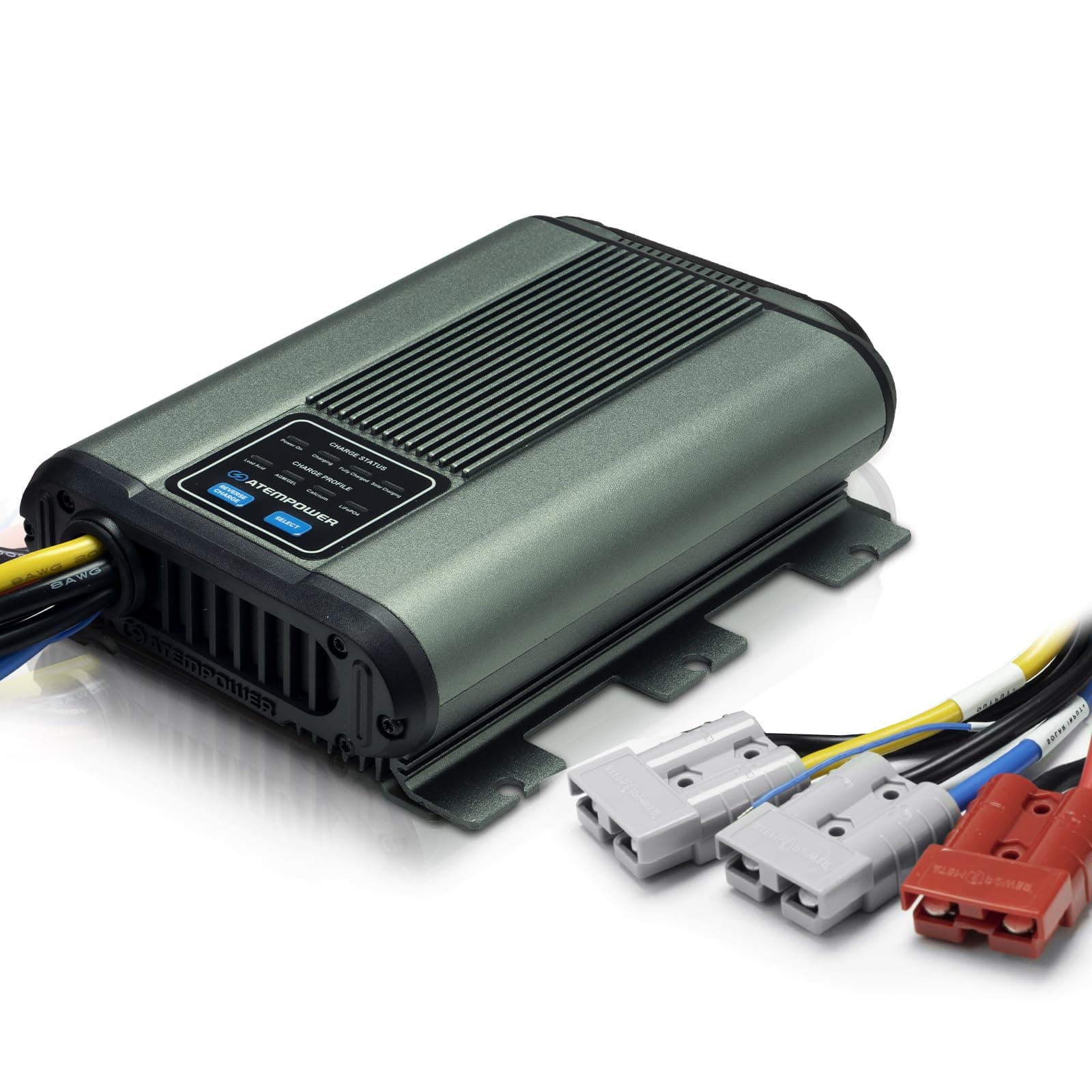 ATEM POWER 40A DC to DC Battery Charger with Anderson Plug Reverse Charge Solar Input MPPT for AGM, Gel, Calcium, Lead Acid, LiFePO4 Batteries of 4WDs, RVs, Campers, Trailers On-Board Charger