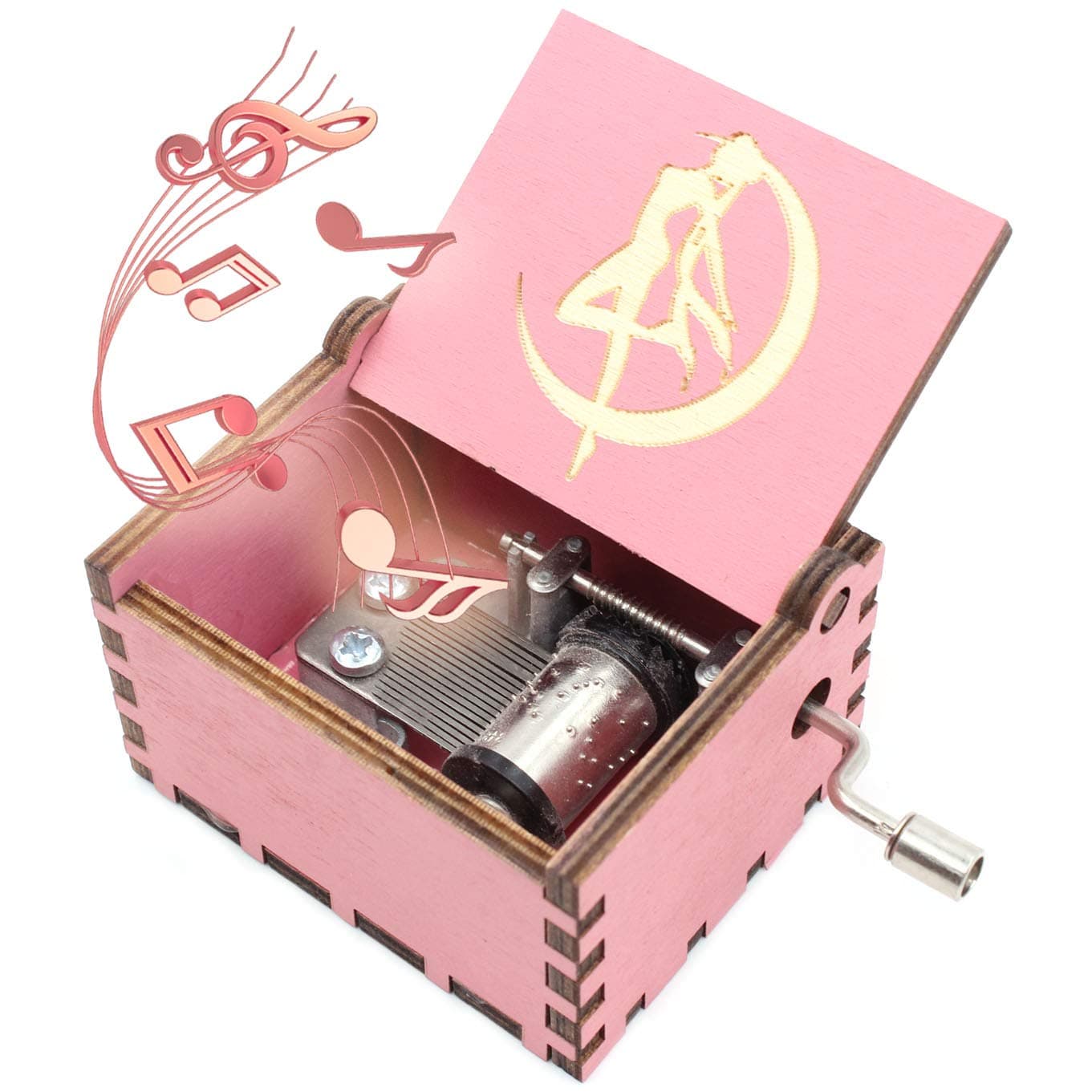 ukebobo Wooden Music Box – Sailor Moon Music Box, Sailor Moon Gifts – Play Sailor Moon Theme Song – 1 Set