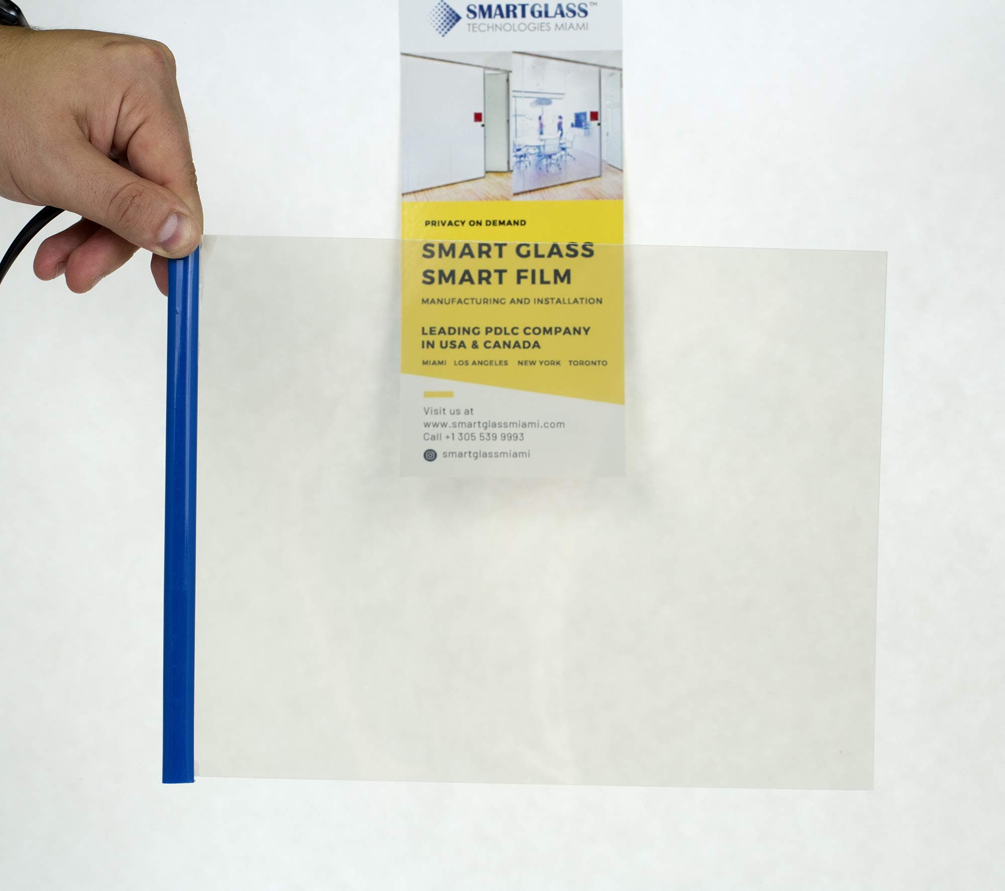 Switchable Smart Film Sample Electronic PDLC Smart White/Clear Film (11 x 8 inch)