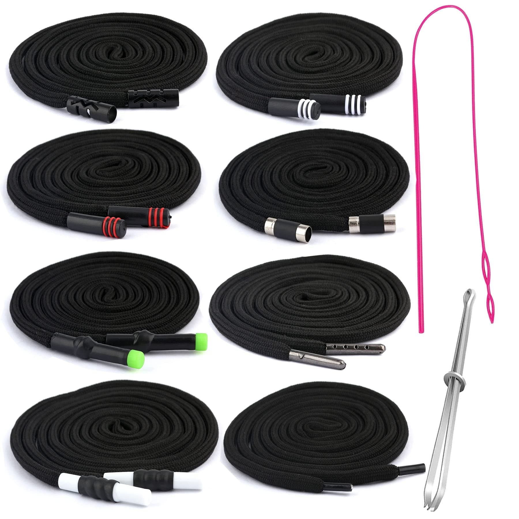 Hoodie Drawstring Replacement String Cord: YZSFIRM 8 Pcs Pants Drawstrings for Sweatpants Shorts - 51 inch Long Draw Strings with 2 Threader Tool