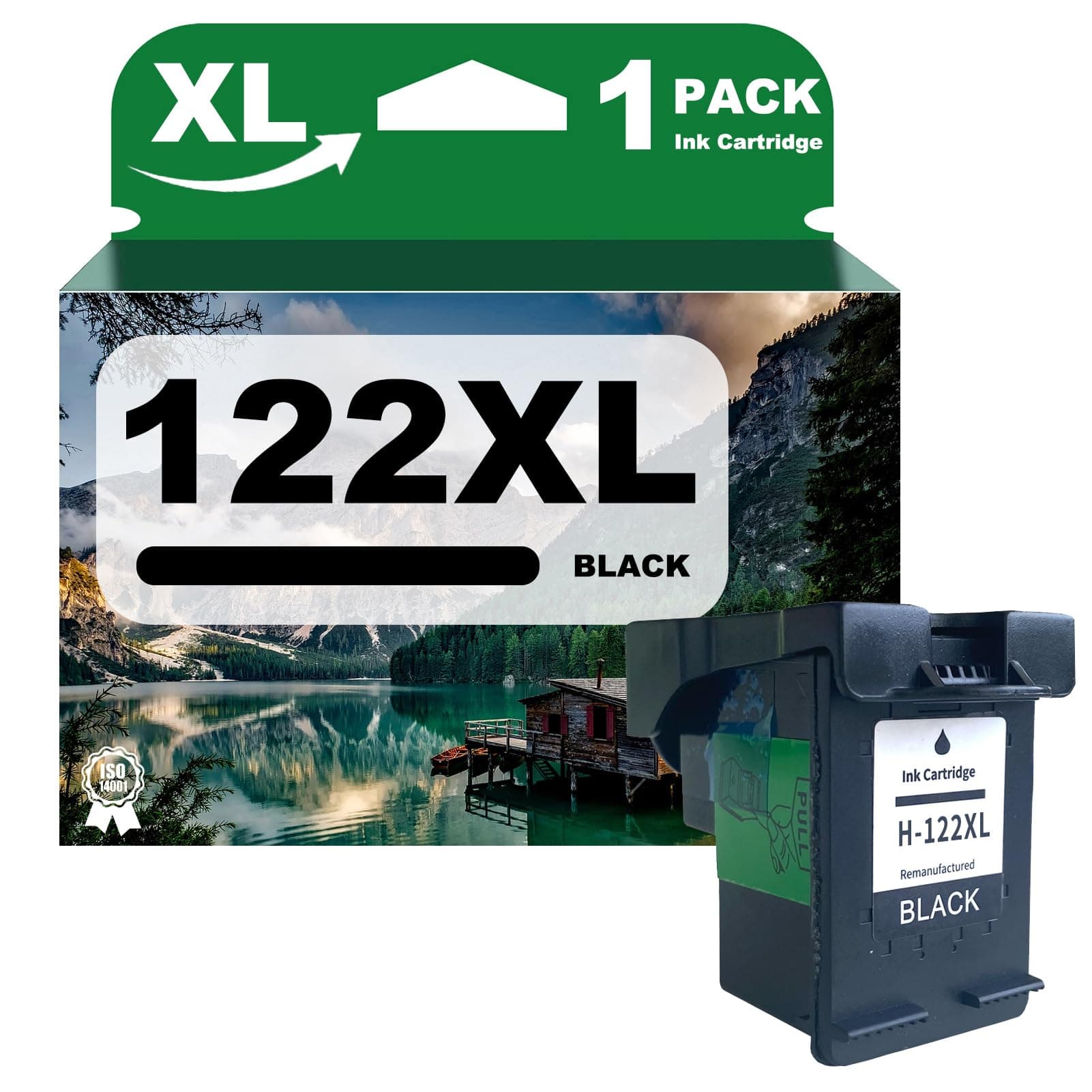 122XL Ink Cartridge Compatible for HP 122 Ink Cartridges Work for HP Deskjet 3050 3050A 1510 1010 1050 2000 2050 3000 Printers,Black