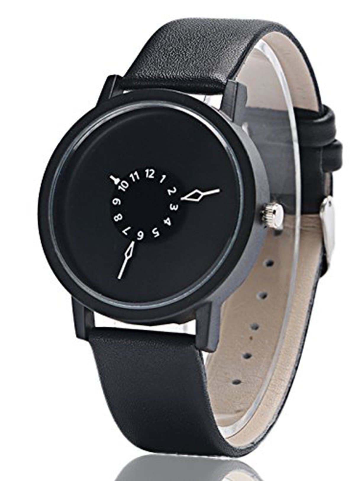 Harbour Analogue Women's Watch (Black Dial Black Colored Strap)