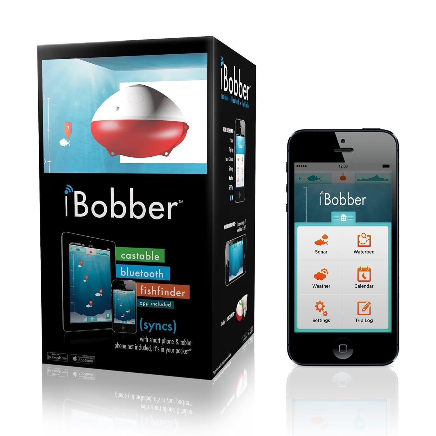 iBobber Wireless Bluetooth Smart Fish Finder for iOS and Android Devices.