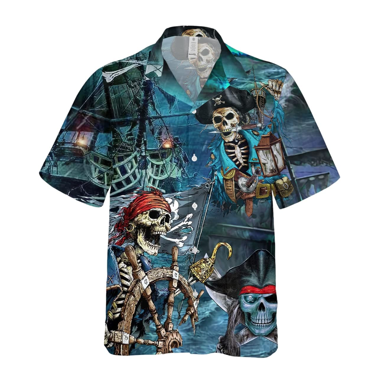 Mooley Funny Bigfoot Button Down Short Sleeve Holiday Summer Beach Tropical Bigfoot Surfing Hawaiian Shirt