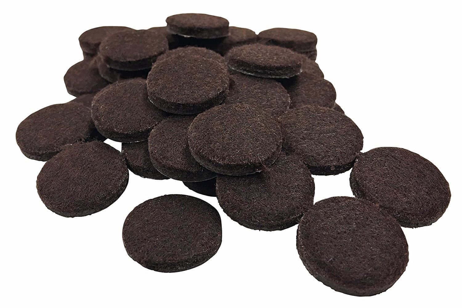 Heavy Duty Self Adhesive Furniture Felt Pads, Best Wood Floor Protectors, Round, 48 Piece