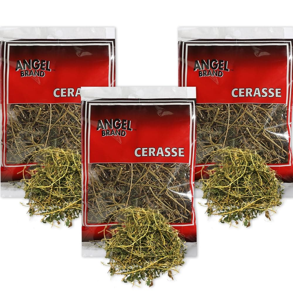 - Angel Brand Dried Cerasse Leaves 0.25 0z Pouch Pack of 3 - Melon Bitter Leaf Spice Derived from Melon Plant - Provides Health Benefits - Offers Slightly Bitter & Robust Flavor