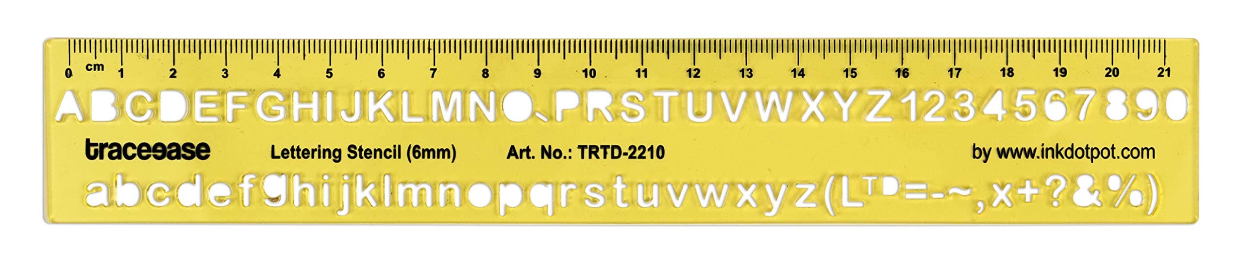 Traceease Upper Case,Lower Case Numbers Lettering Template Drafting Tools Alphabet Letter Stencils-6mm Alphabet Size