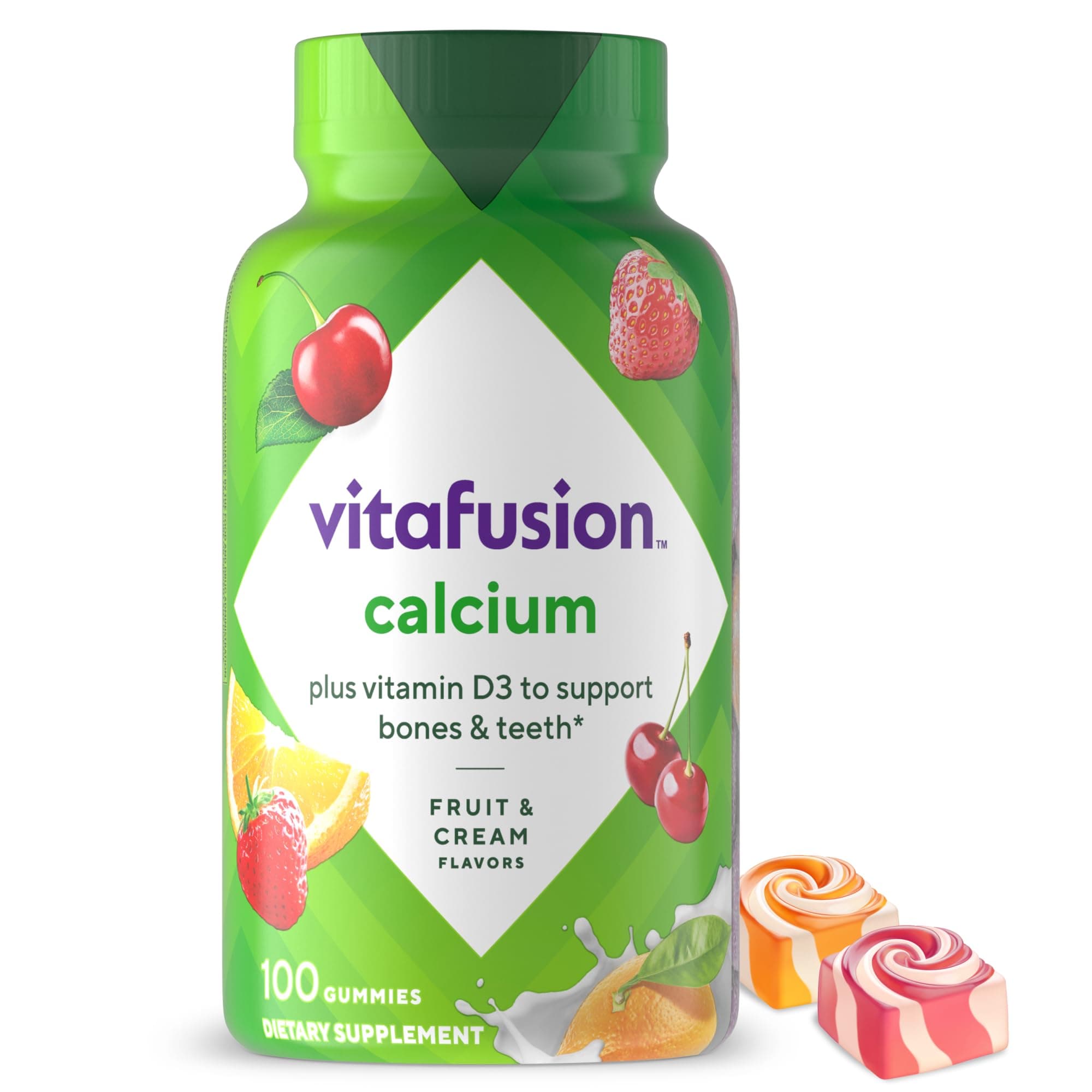 Vitafusion Vitafusion Calcium Gummy Vitamins For Adults, 100 Each 500 Mg