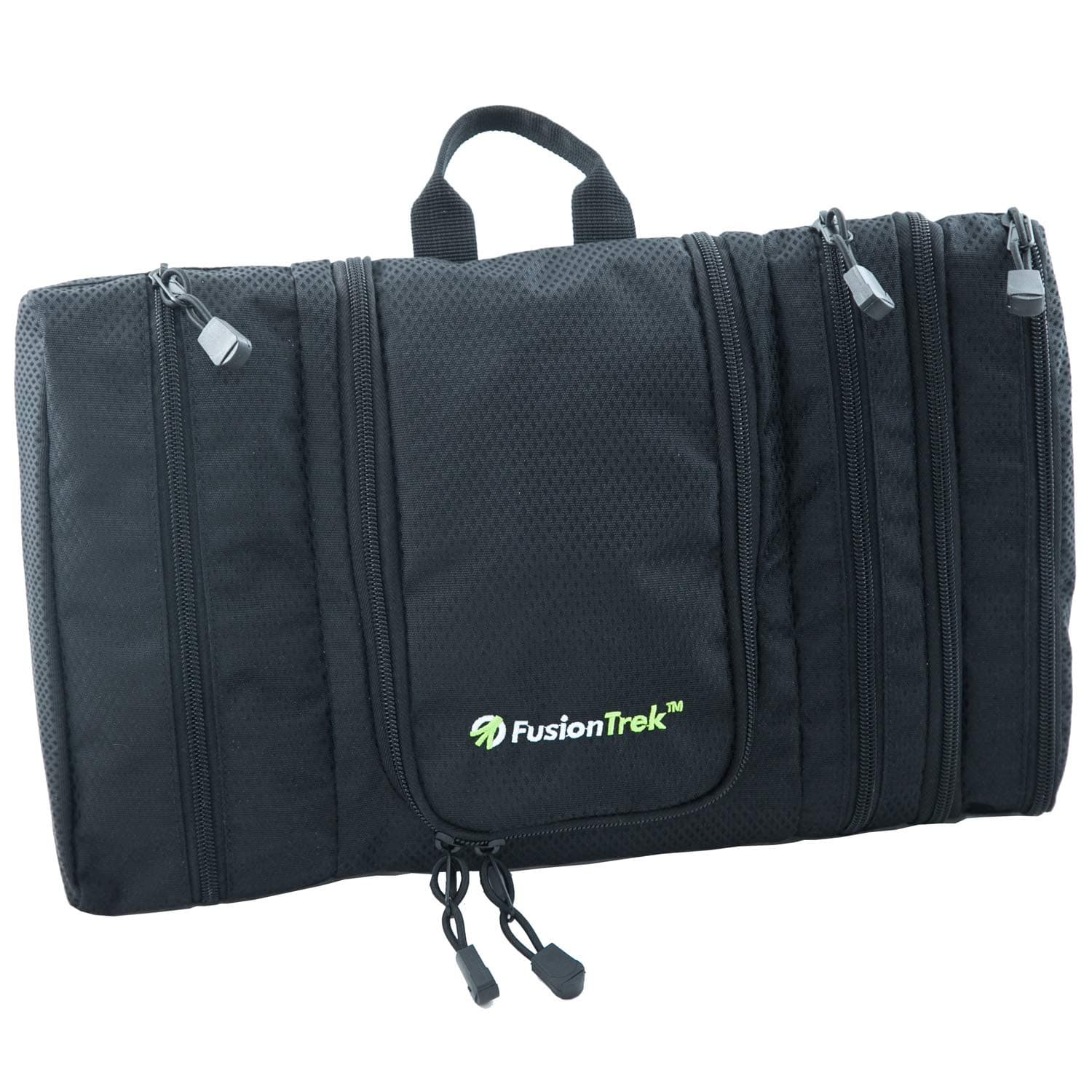 Flash SALE - Compact Hanging Toiletry Dopp Kit by FusionTrek for Men & Women | Portable Slim Packing Organizer with Mesh Pockets & Sturdy Hook + eBook with Vacation Tips