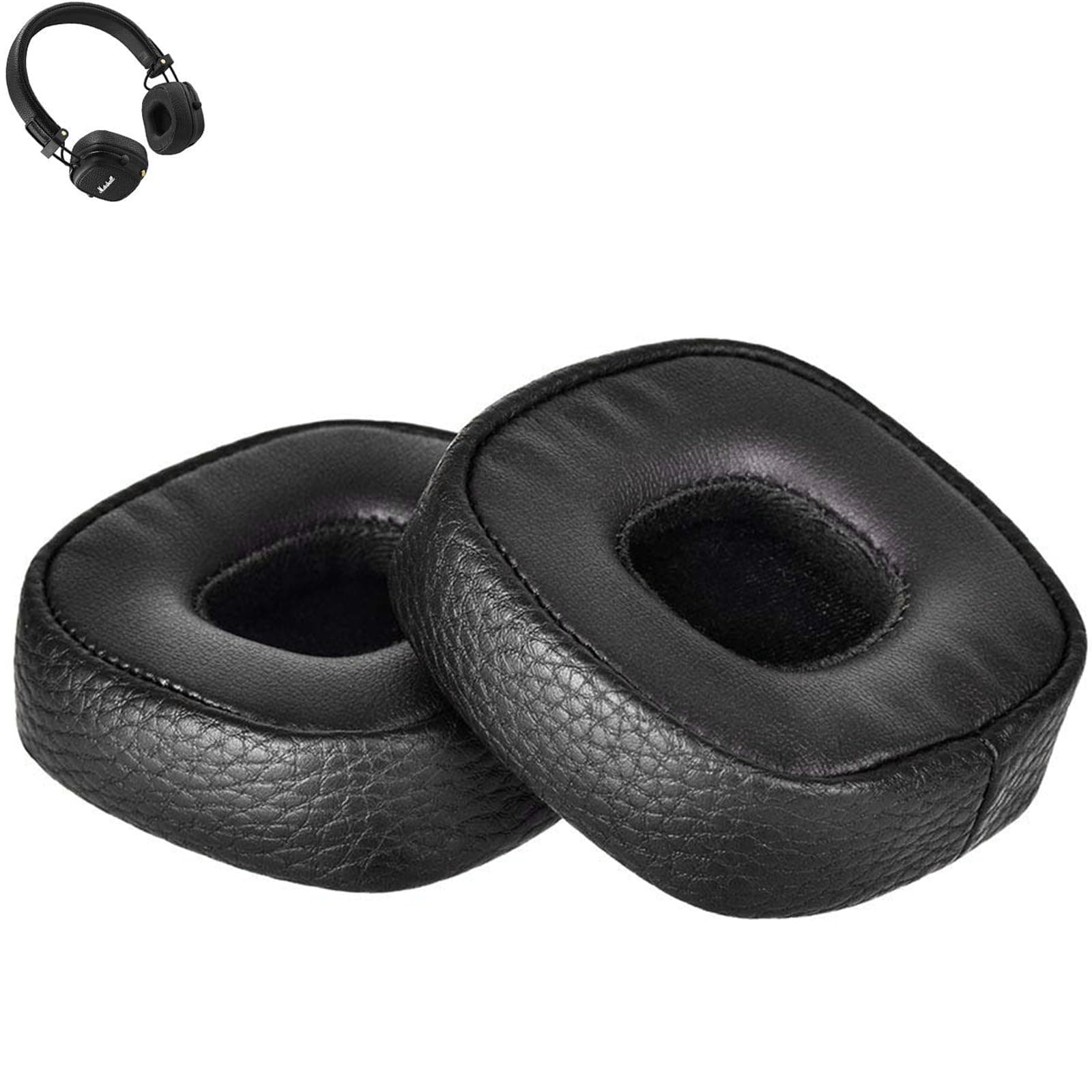 Major III Earpads Replacement Ear Pads Cushions Muffs Repair Parts Compatible with Marshall Major III 3 Wired/Wireless Bluetooth On-Ear Headphone (Black)