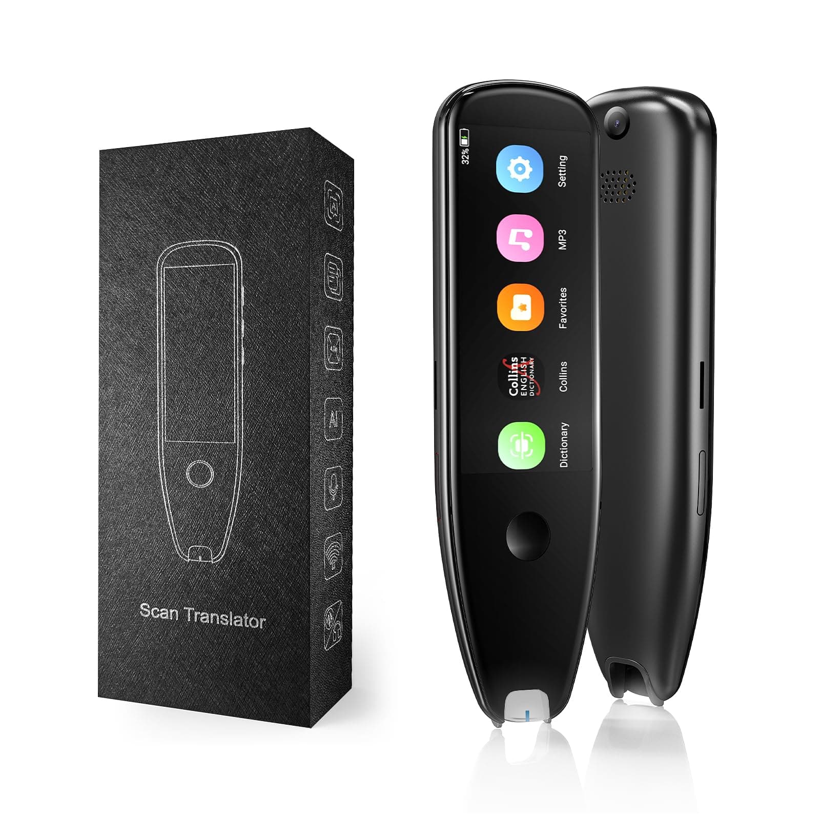 X5 Pro Translation Pen Scanner, Reader Pen Text to Speech Device for Dyslexia 112 Language Translator Device Support Text Extract, Intelligent Recording Scanner Pen with 3.5 Inch Touch Screen