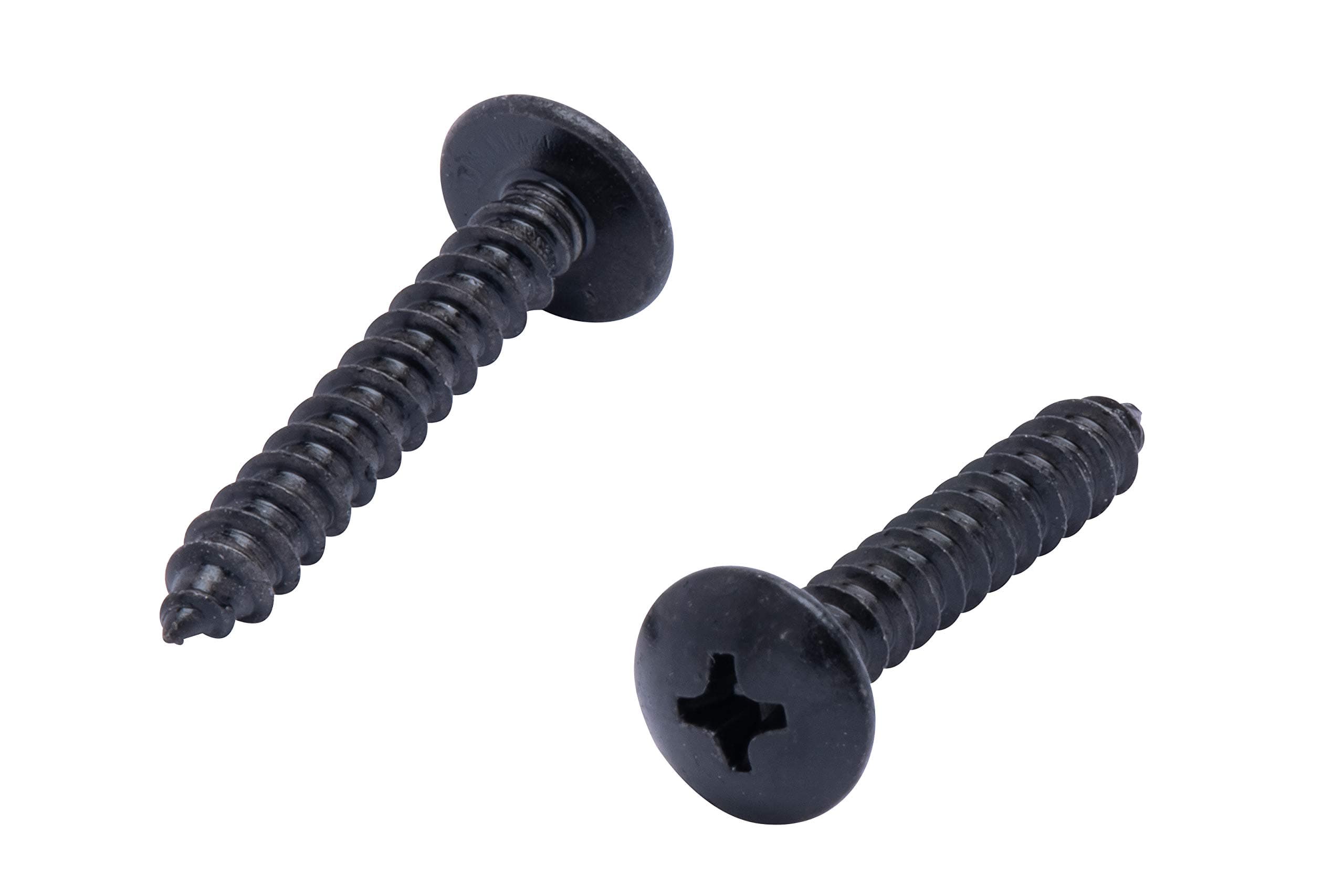 Bolt Dropper No. 8 x 1 Stainless Steel Wood Screws - 25 Pack Black Xylan Coated Truss Head Phillips Screws - Corrosion-Resistant Black Screws for Wood and DIY Projects