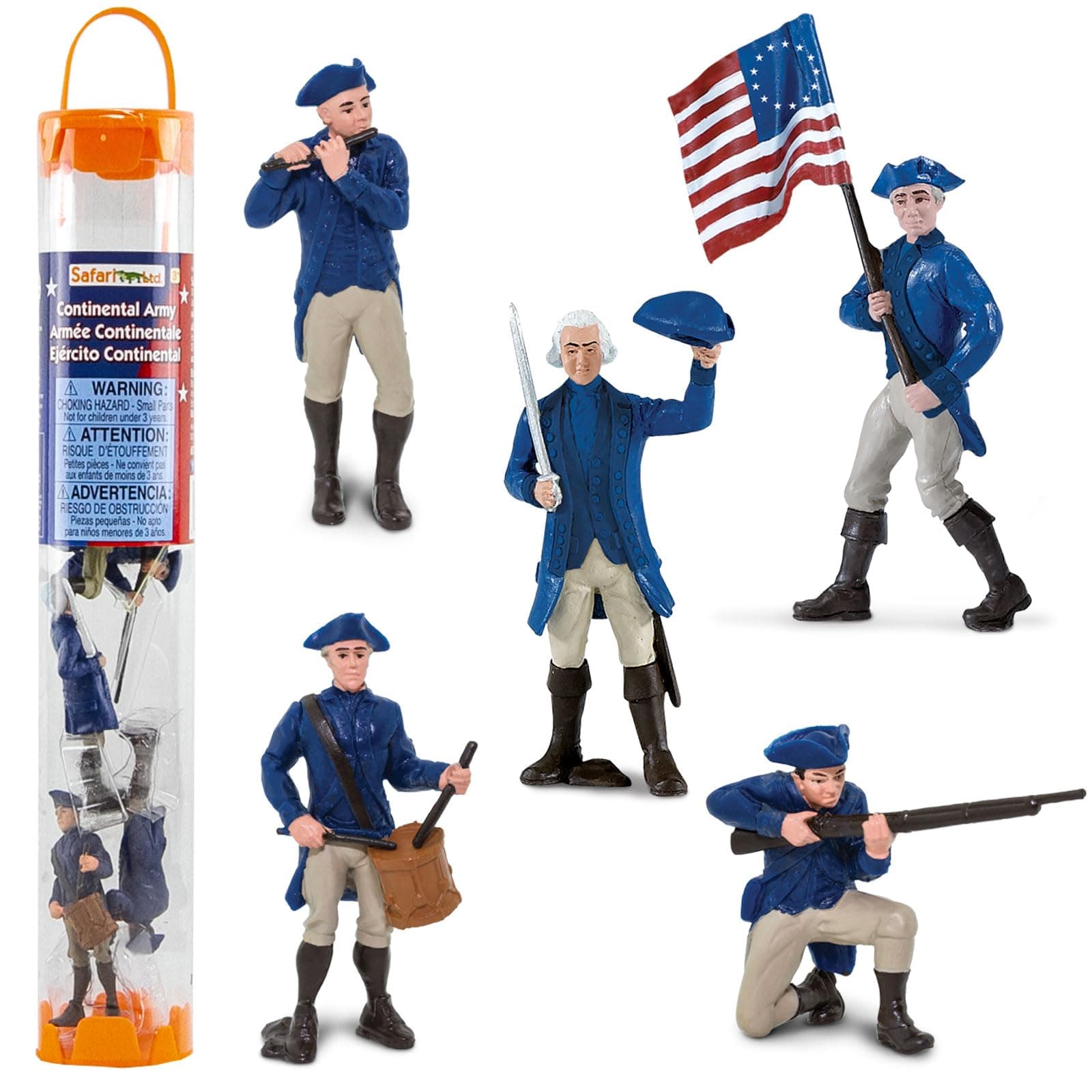 Safari Toob American Revolutionary War Continental Soldiers Usa Toy Figurines