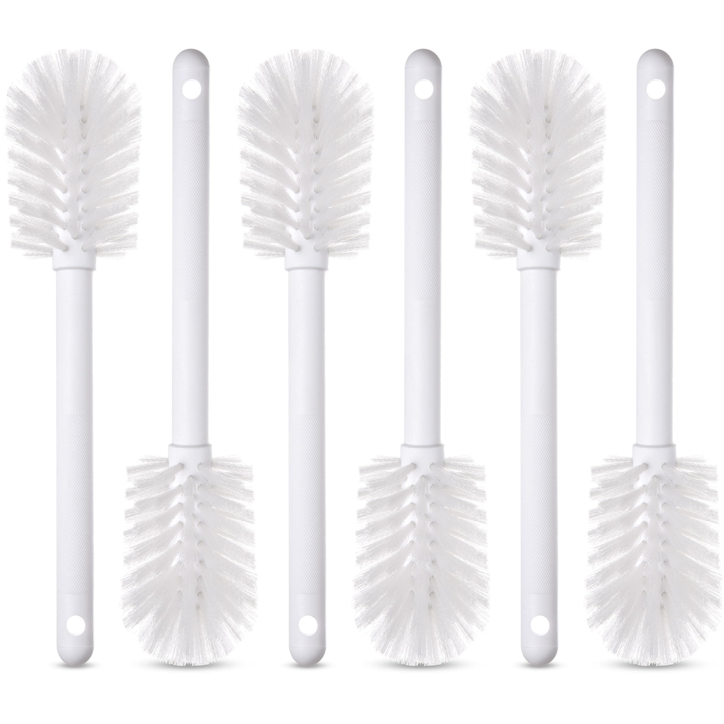 SPARTA 367600TC02 Plastic Household Dish Brush, Dish Brush, Dish Scrub Brush With Lightweight and Break Resistant for Cleaning, 11 Inches, White, 2.5" Width x 2.75" Height (Pack of 6)