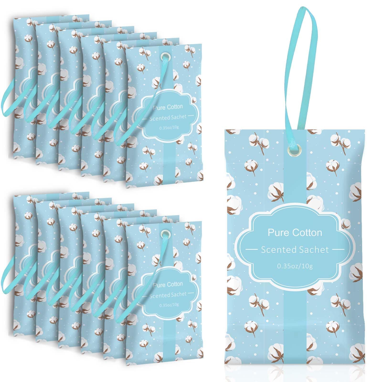 SCENTORINI Sachets for Drawers and Closets, Cotton Scented Sachets 14 Pack, Sachet Bags, Closet Freshener Sachet for Shoecase, Gym Bags, Handbags, Suitcases