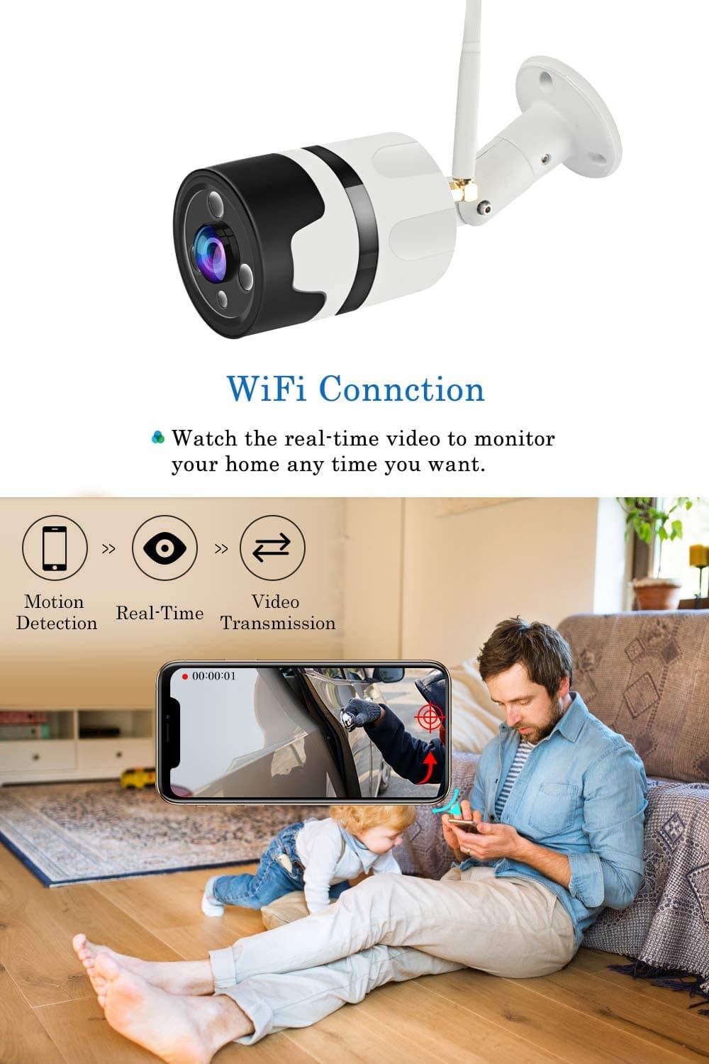 Outdoor Wireless Security Camera FHD 1080P