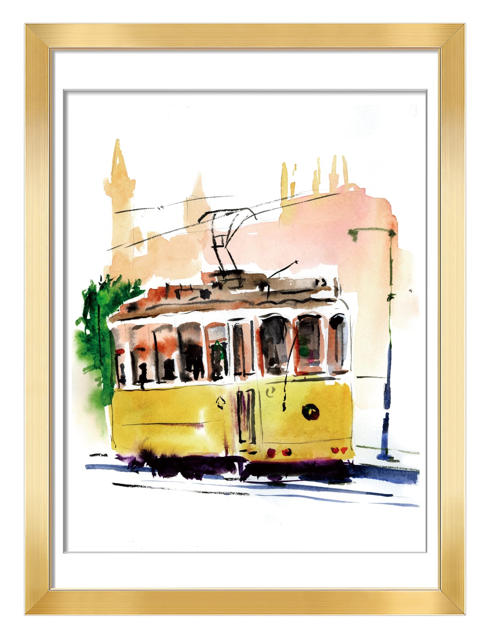 Annecy 12x16 Picture Frames (1 Pack, Gold), Composite Wood Photo Frame 12x16, For Pictures 11x14 with Mat or 12x16 without Mat for Wall Mounting, Classic Simple Home Office Decor