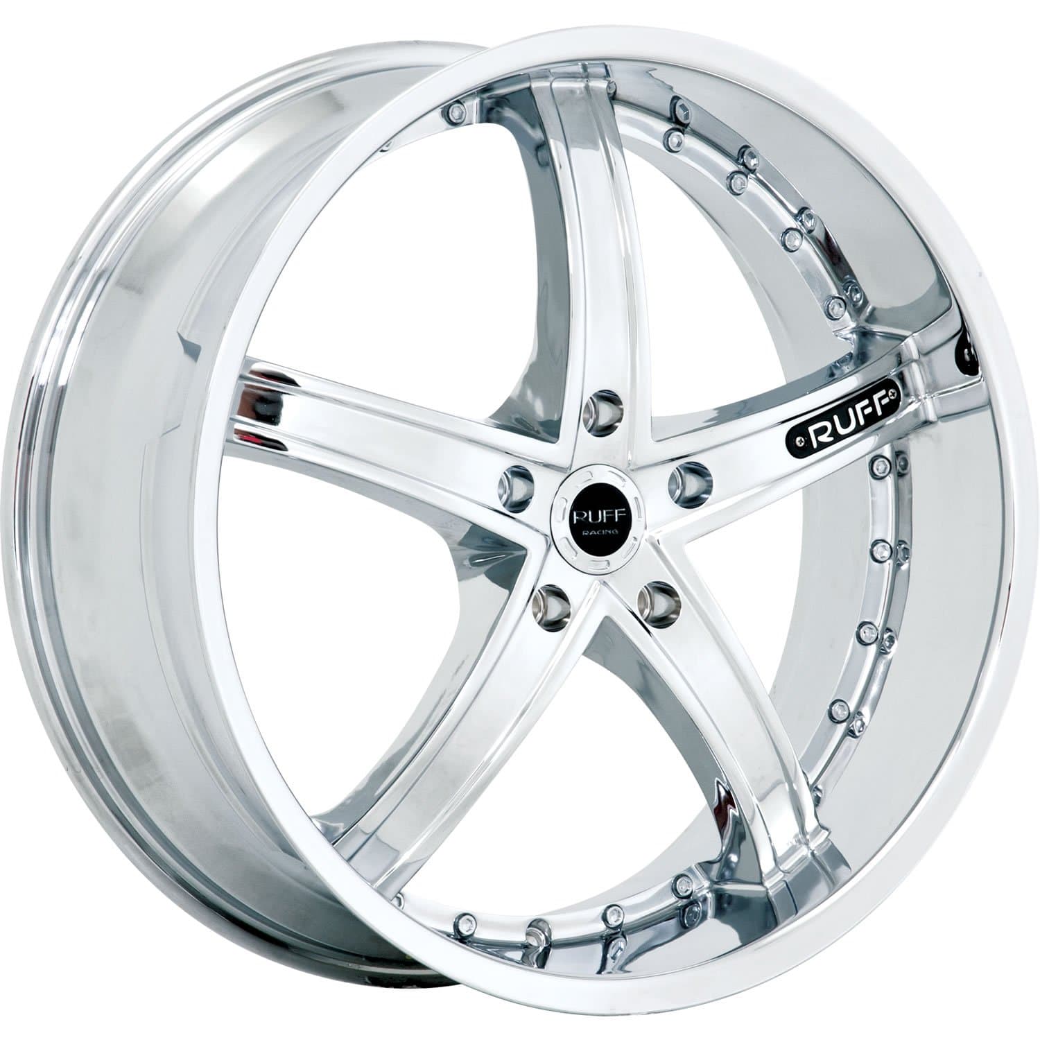 RUFF R953 Chrome Wheel Finish (20 x 10. inches /5 x 120 mm, 45 mm Offset)