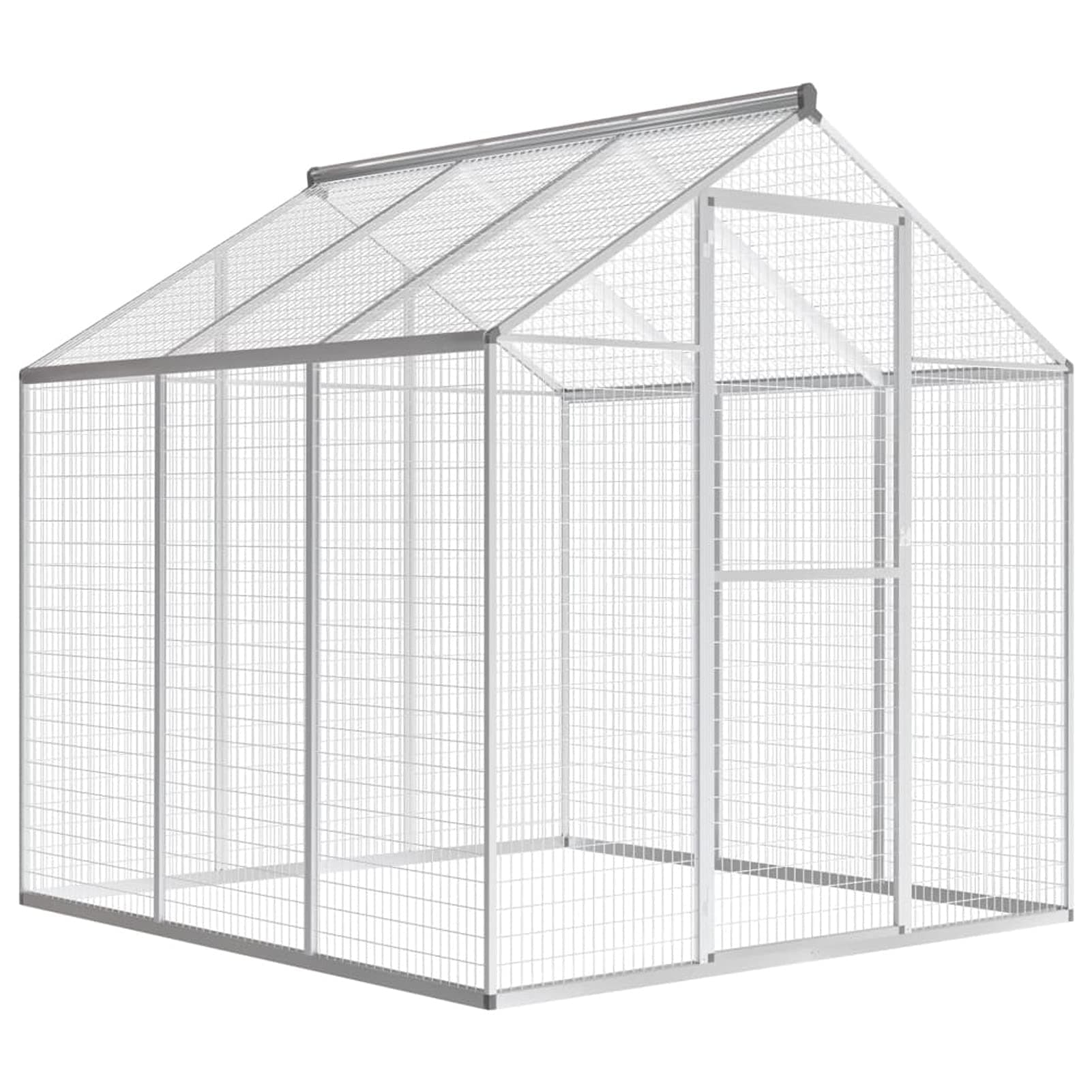 Tidyard Outdoor Indoor Large Bird Cage Aviary Pet House Aluminium 72"x70.1"x76.4"