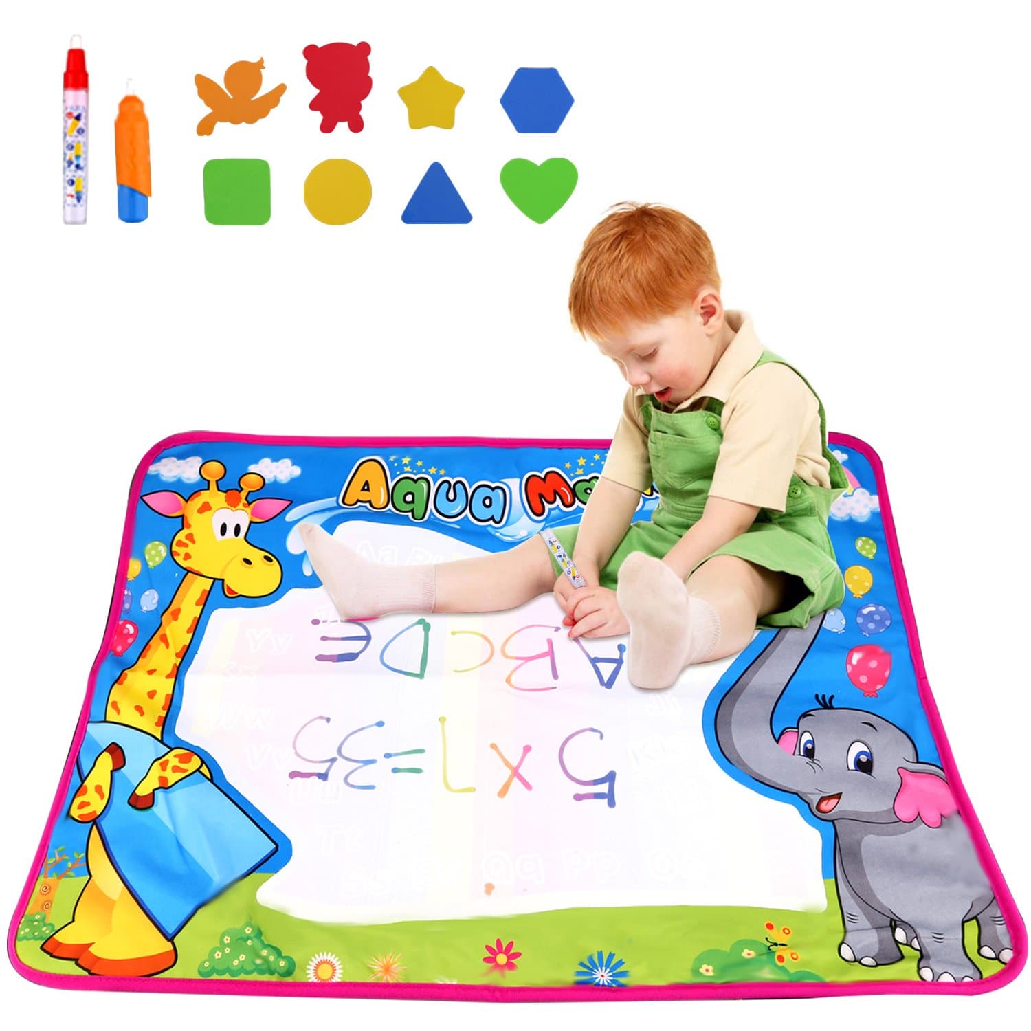 Aqua Water Doodle Mat and Magic Pen/Doodle Drawing Mat Pen Children Water Drawing Aqua Mat Board & Magic Pen 27 inch x 19.7 inch