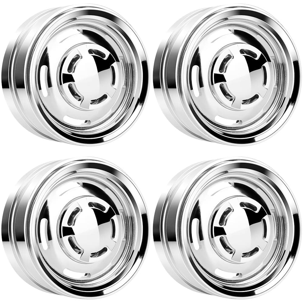 GLOBACT Aluminum 1.9 Beadlock Wheel Rims Plating Vintage Design Wheel Hub for TRX4 F-150 SCX10 Gen8 LC70 1/10 RC Crawler Retro Wheel (4Pcs)