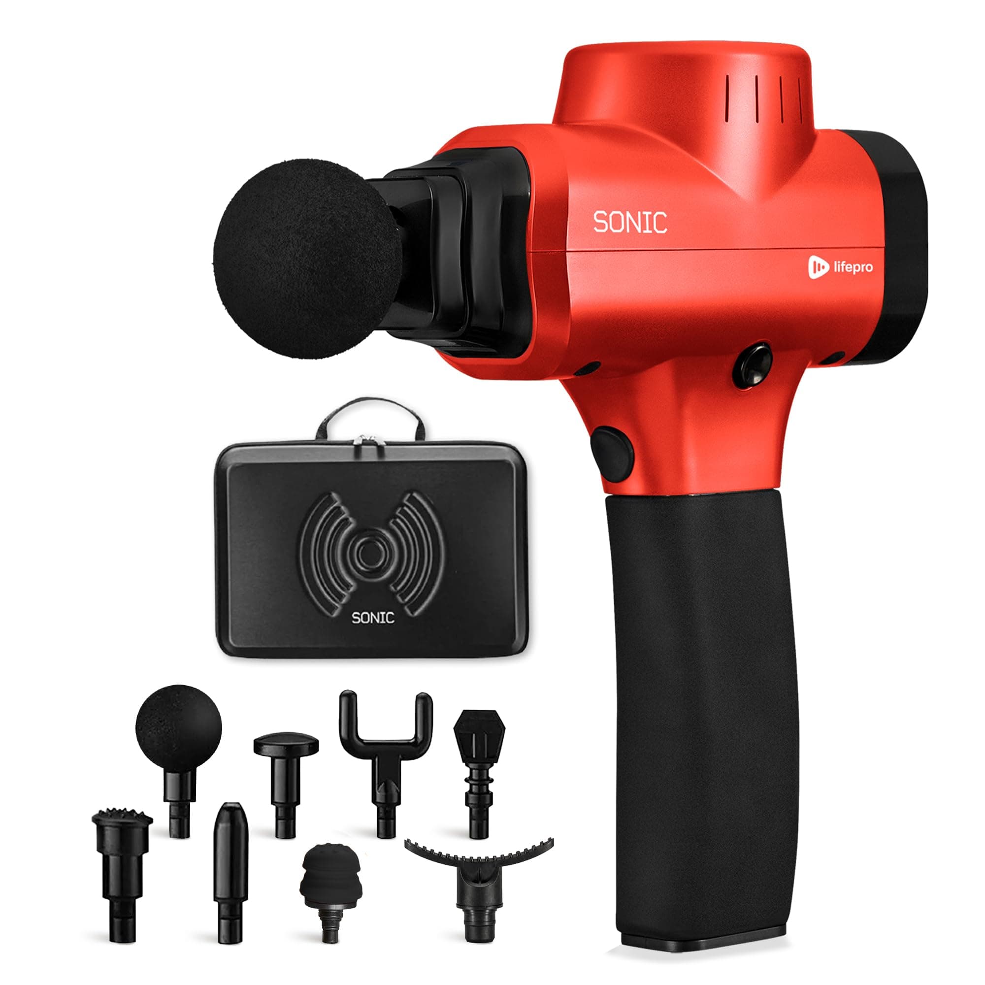 Massage Gun, Muscle Massager Professional Deep Tissue Massage Gun with 5 Massage Heads 6 Speed High-Intensity Vibration Rechargeable Massage Gun for Gym Office Home Post-Workout Pain Relief