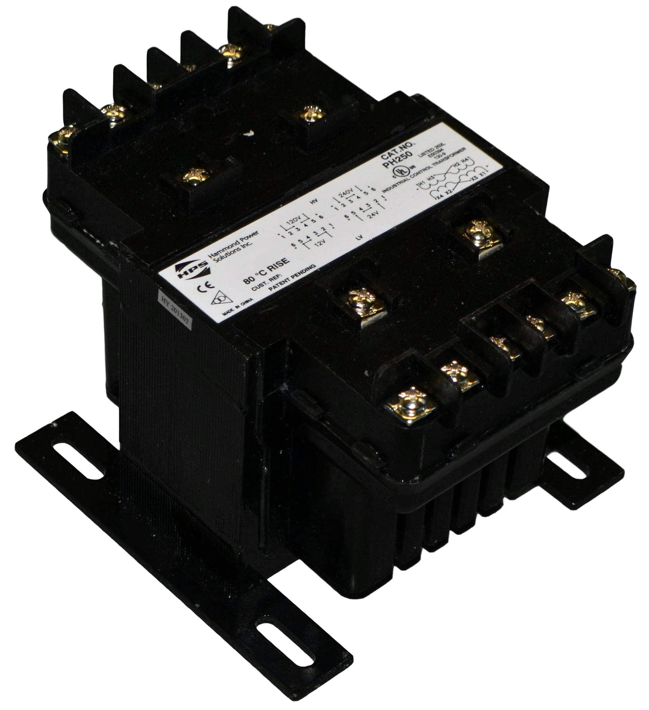 PH250MQMJ Transformer, control, pri:240/480VAC, sec:120/240VAC, 250VA, 2.08/1.04A