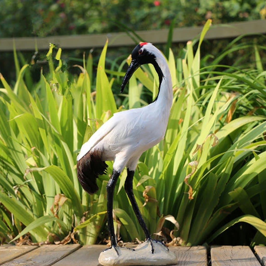 CLUB BOLLYWOOD® Garden Bird Ornament Realistic Animal Outdoor Statue #9 Red-Crowned Crane|Home & Garden | Yard, Garden & Outdoor Living | Garden D?©cor |1 Piece Garden Bird Statue