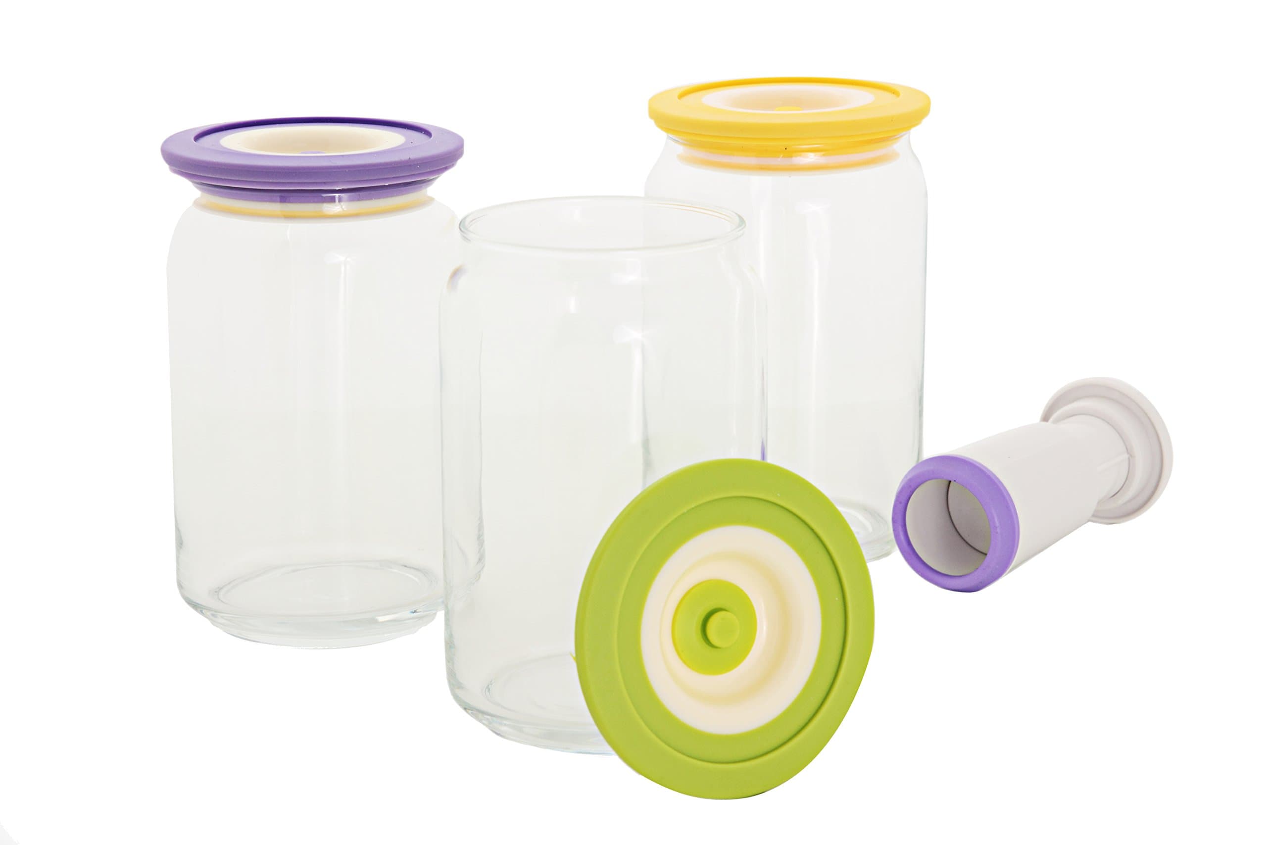 CO220 721 A Vacuum 3 Colors Glass bocau 9 x 9 x 15 cm Pack of 3