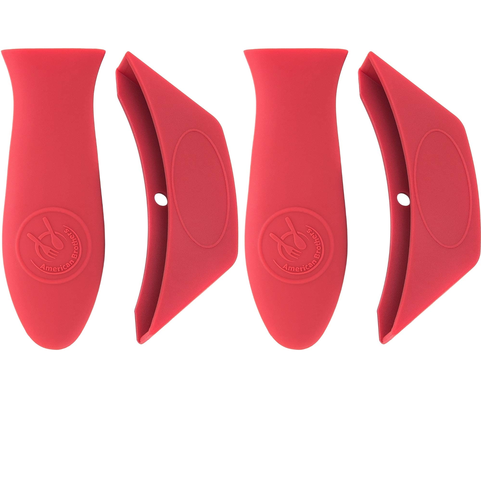 American Brothers Premium Silicone Hot Handle Holder and Silicone Assist Handle 4 Pack 3D Design