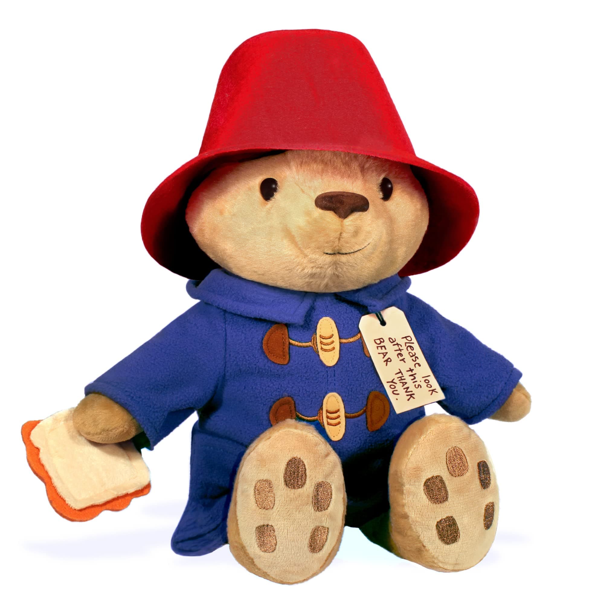 YOTTOY Paddington Bear Collection/Classic Sitting Paddington Bear Soft Plush Toy - 12" Tall