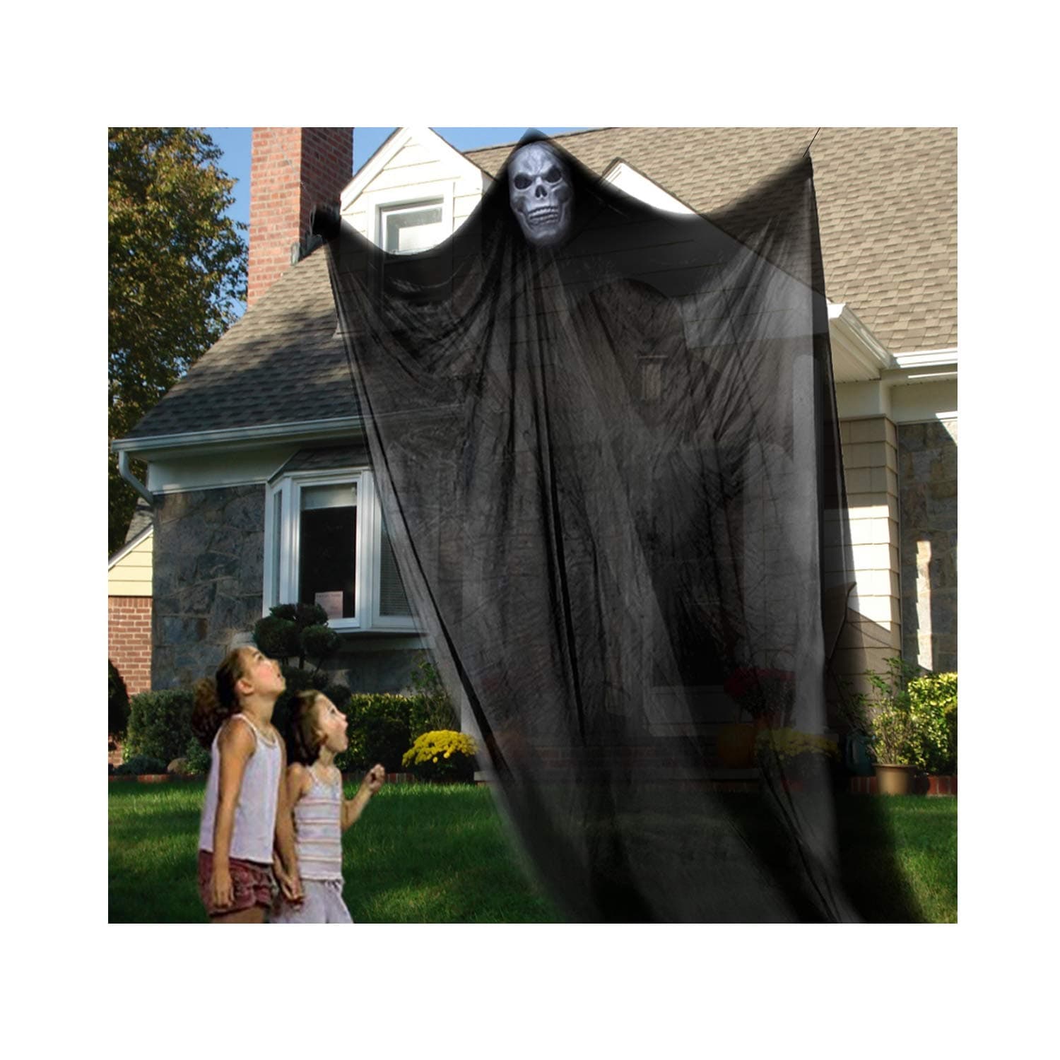 GuLute Halloween Hanging Ghost Prop Scary Decor Halloween Skeleton Ghost Skull Decorations for Outdoor Indoor bar Party Background Decoration